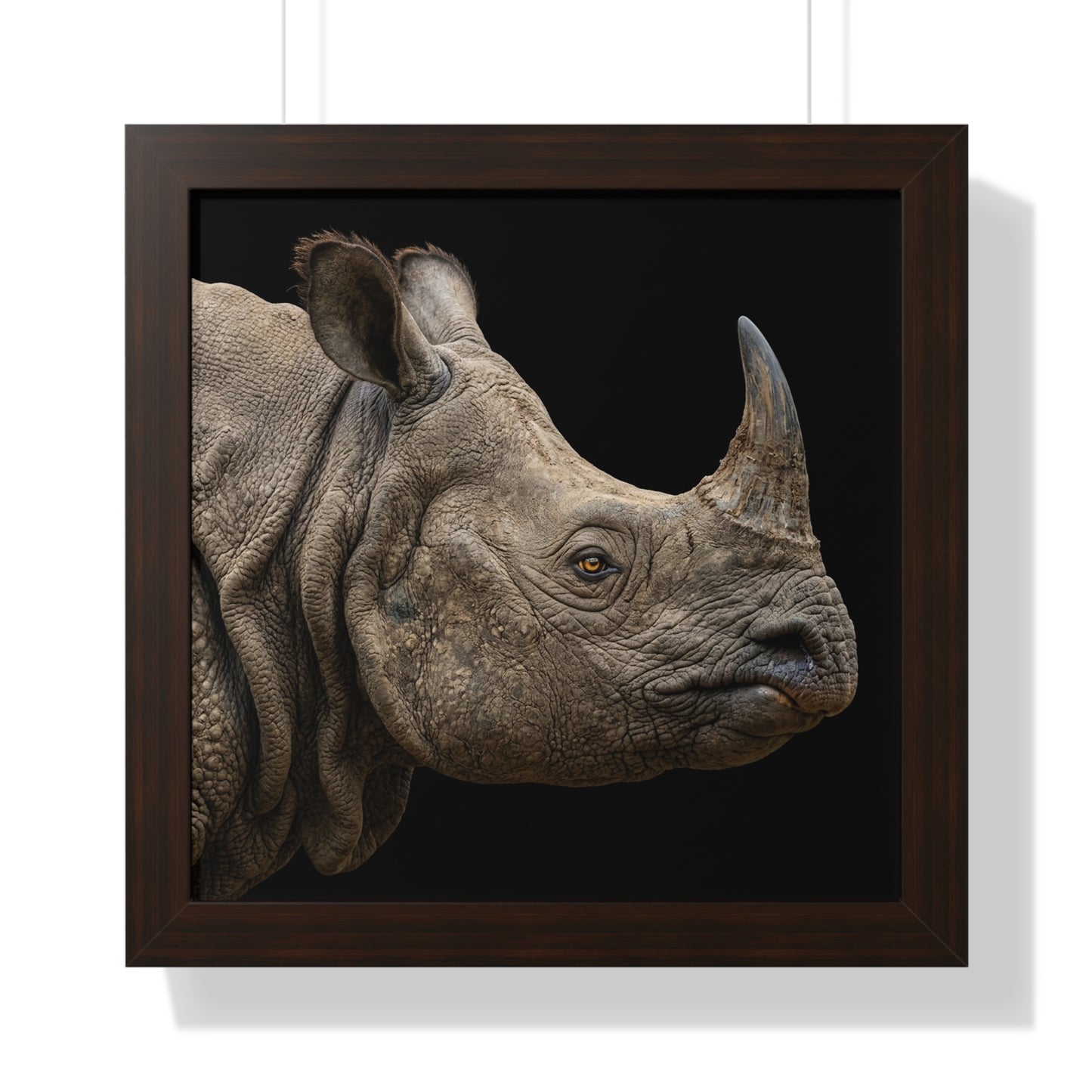 Framed Art Print –  Rhinoceros In Colour