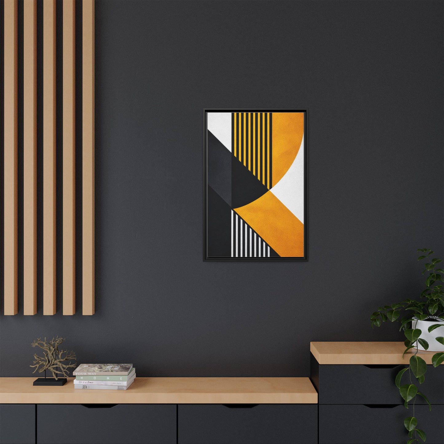 Framed Canvas Print — Afro Modern Geometric No. 2