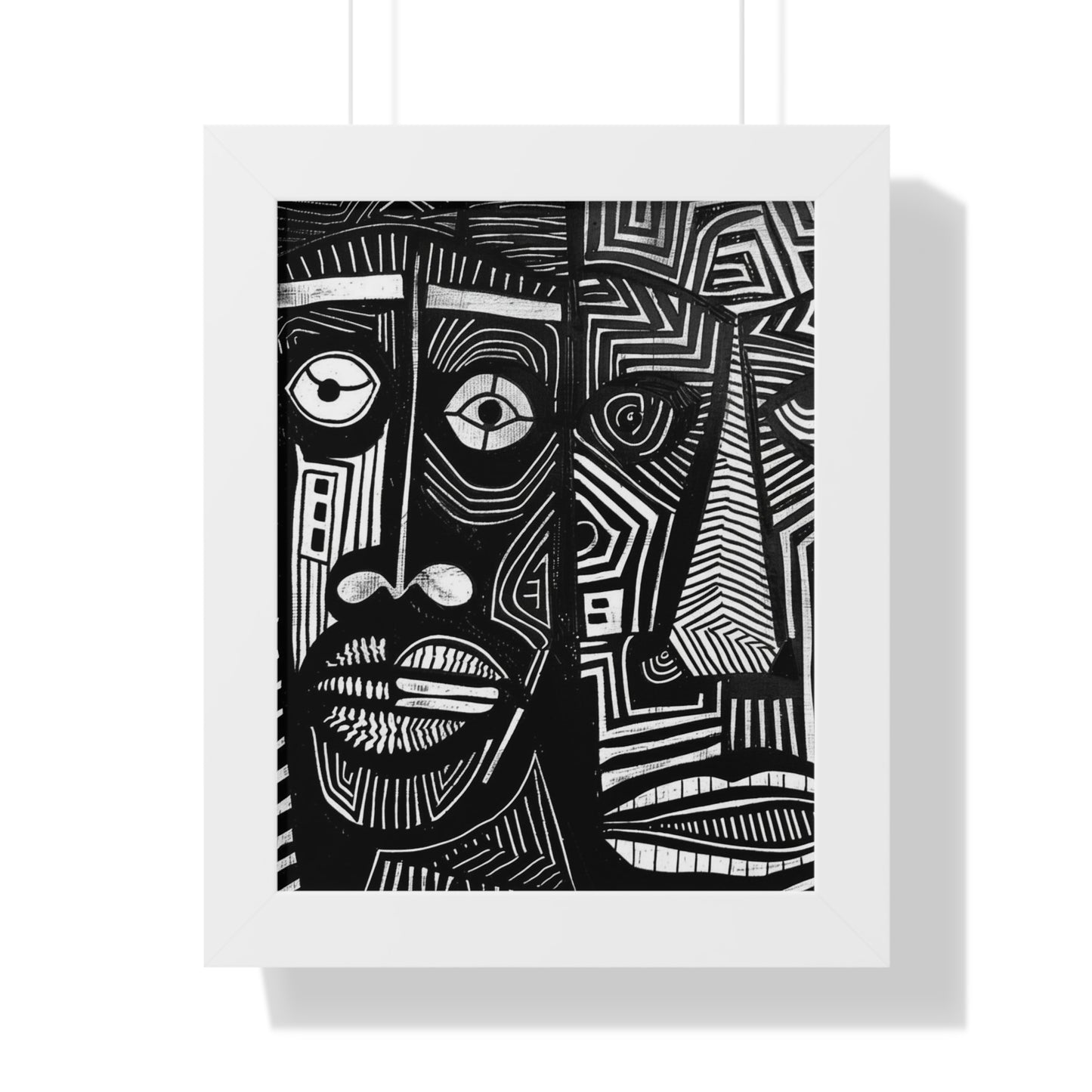 Framed Print — Abstract Faces No. 2