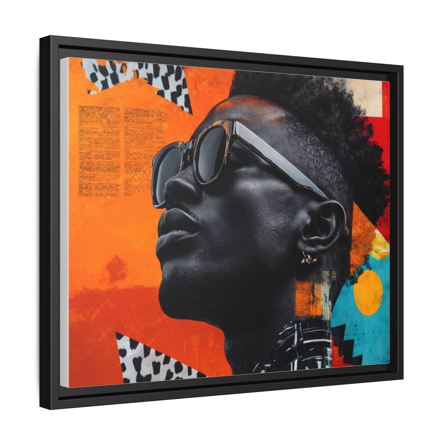 Framed Canvas Print — Jazzy Youth Portrait No. 6