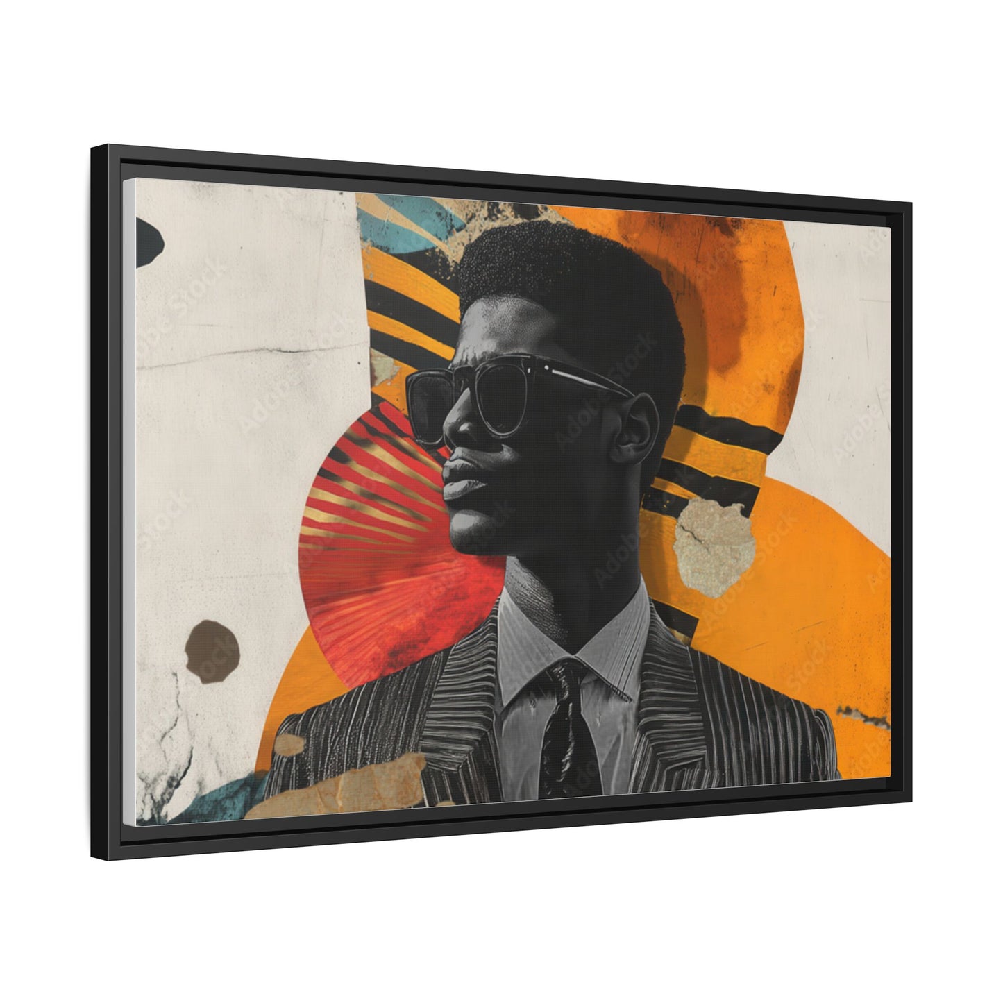 Framed Canvas Print — Jazzy Youth Portrait No. 2