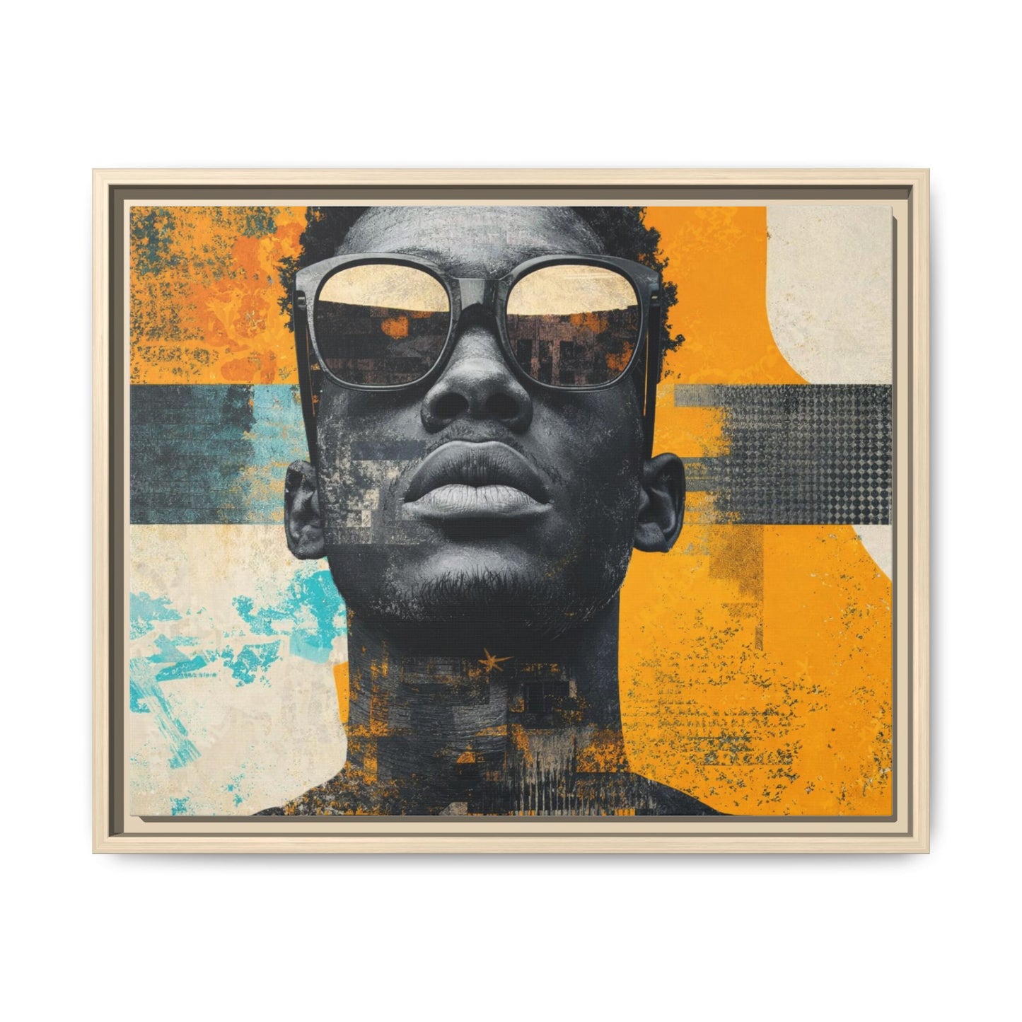 Framed Canvas Print — Jazzy Youth Portrait No. 5