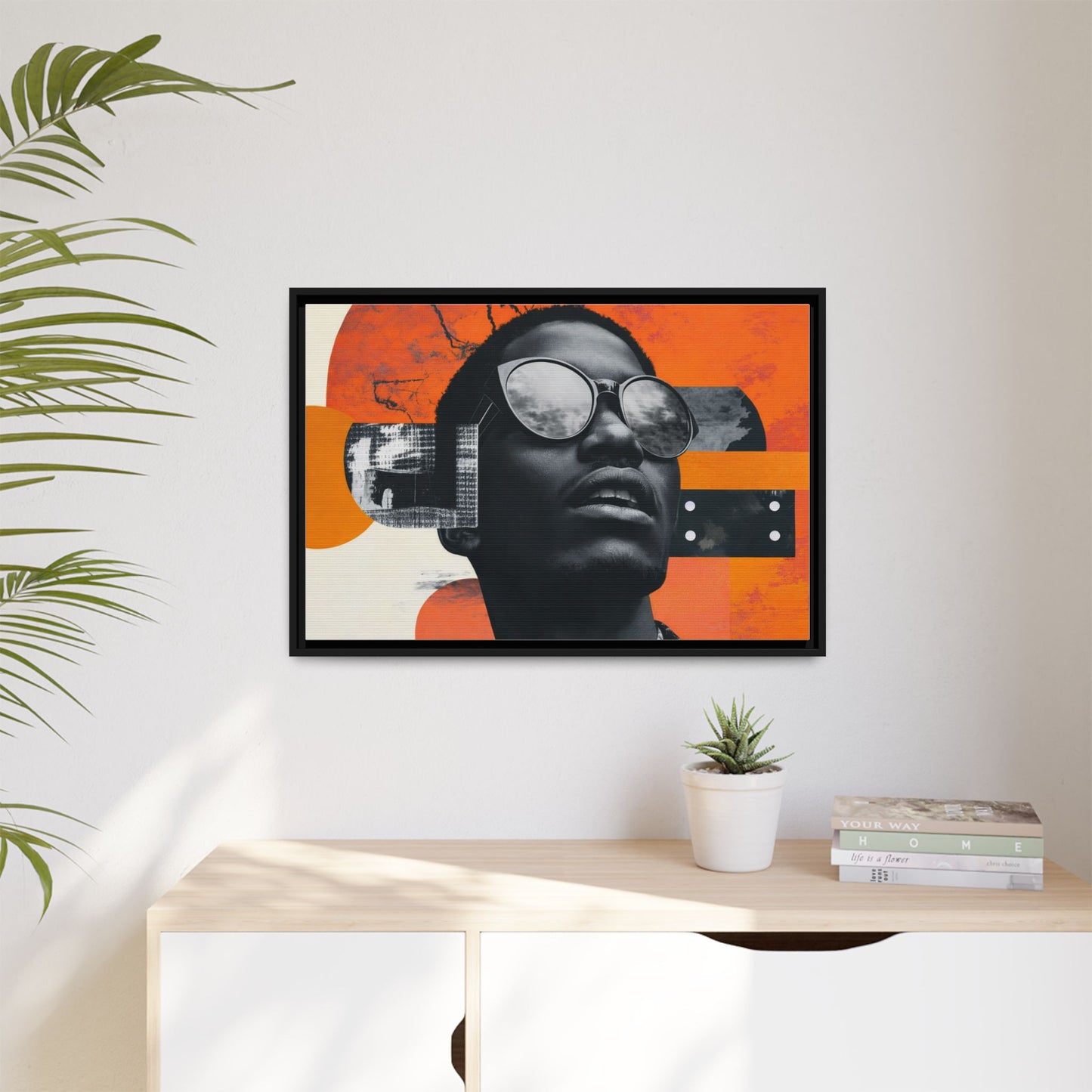 Framed Canvas Print — Jazzy Youth Portrait No. 7