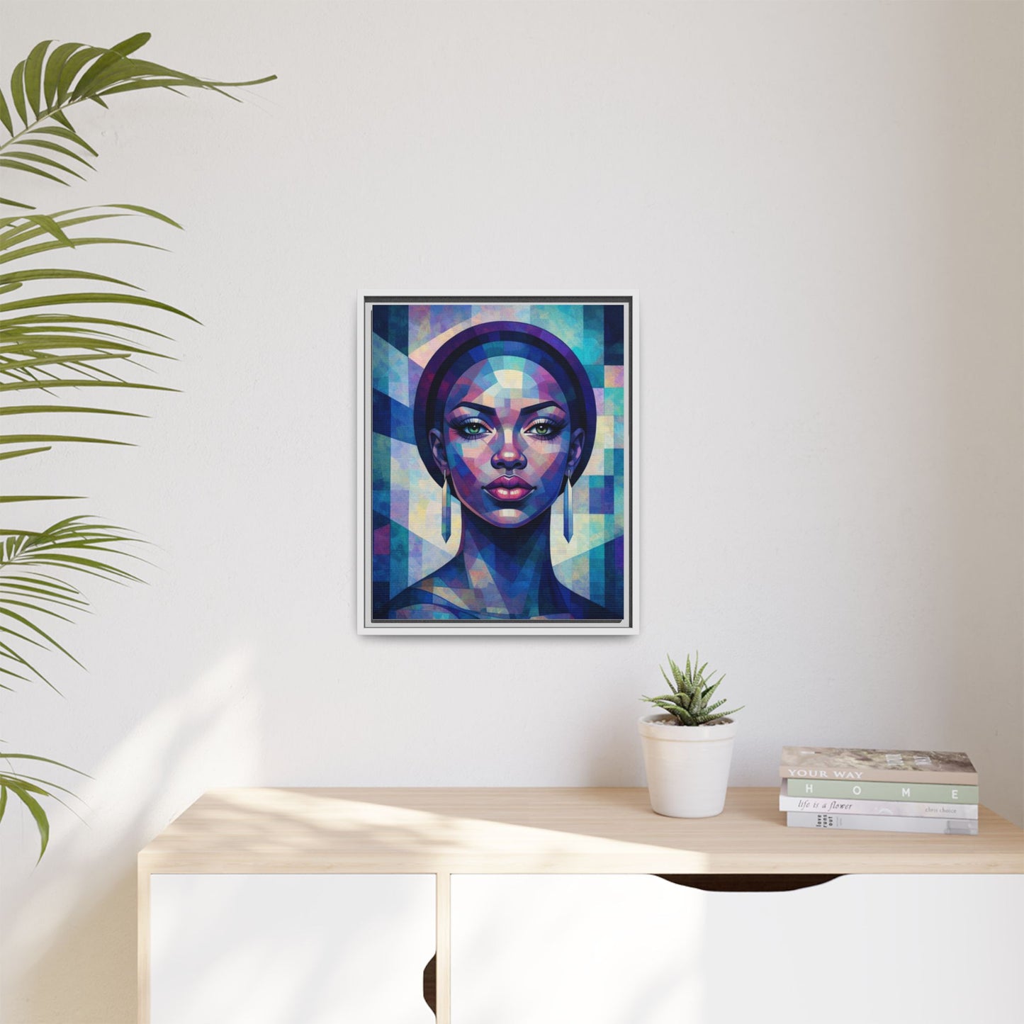 Framed Canvas Print — Blue Beauty 1