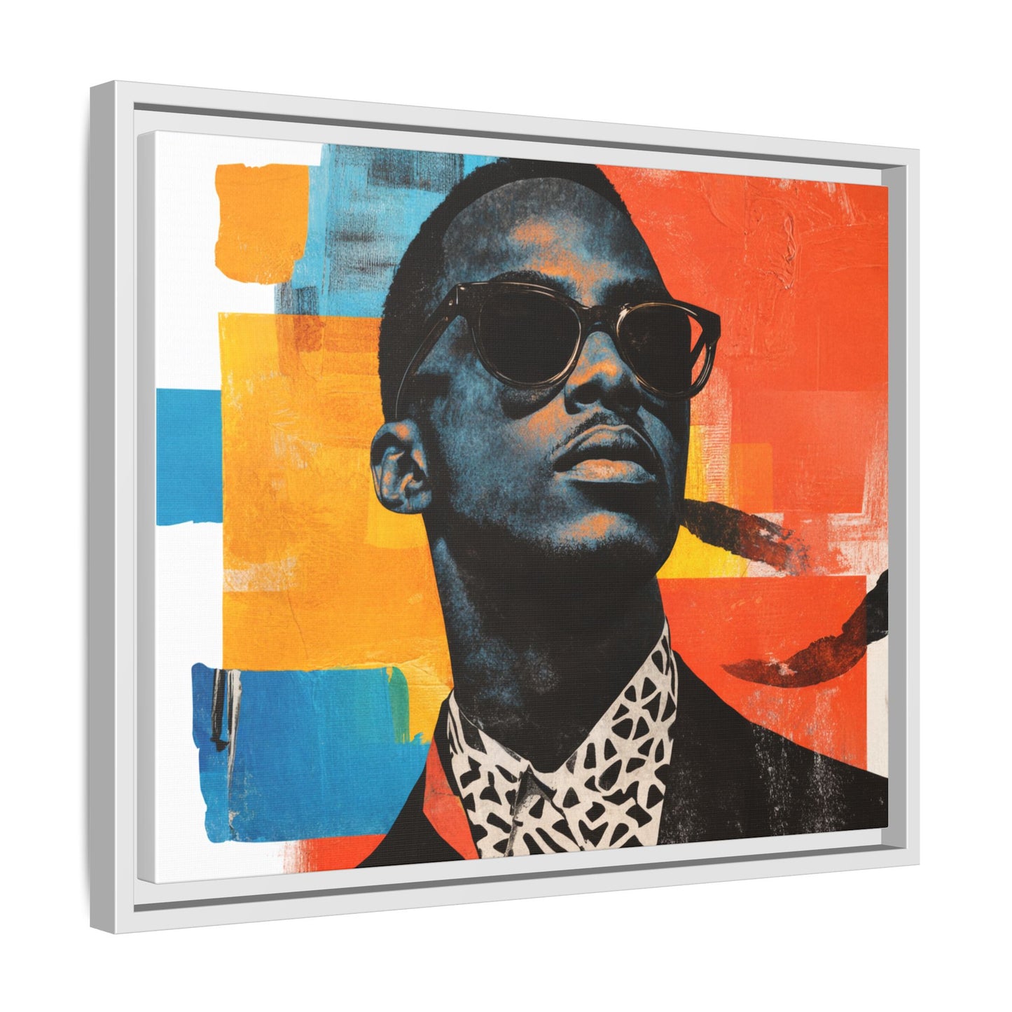 Framed Canvas Print — Jazzy Youth Portrait No. 3