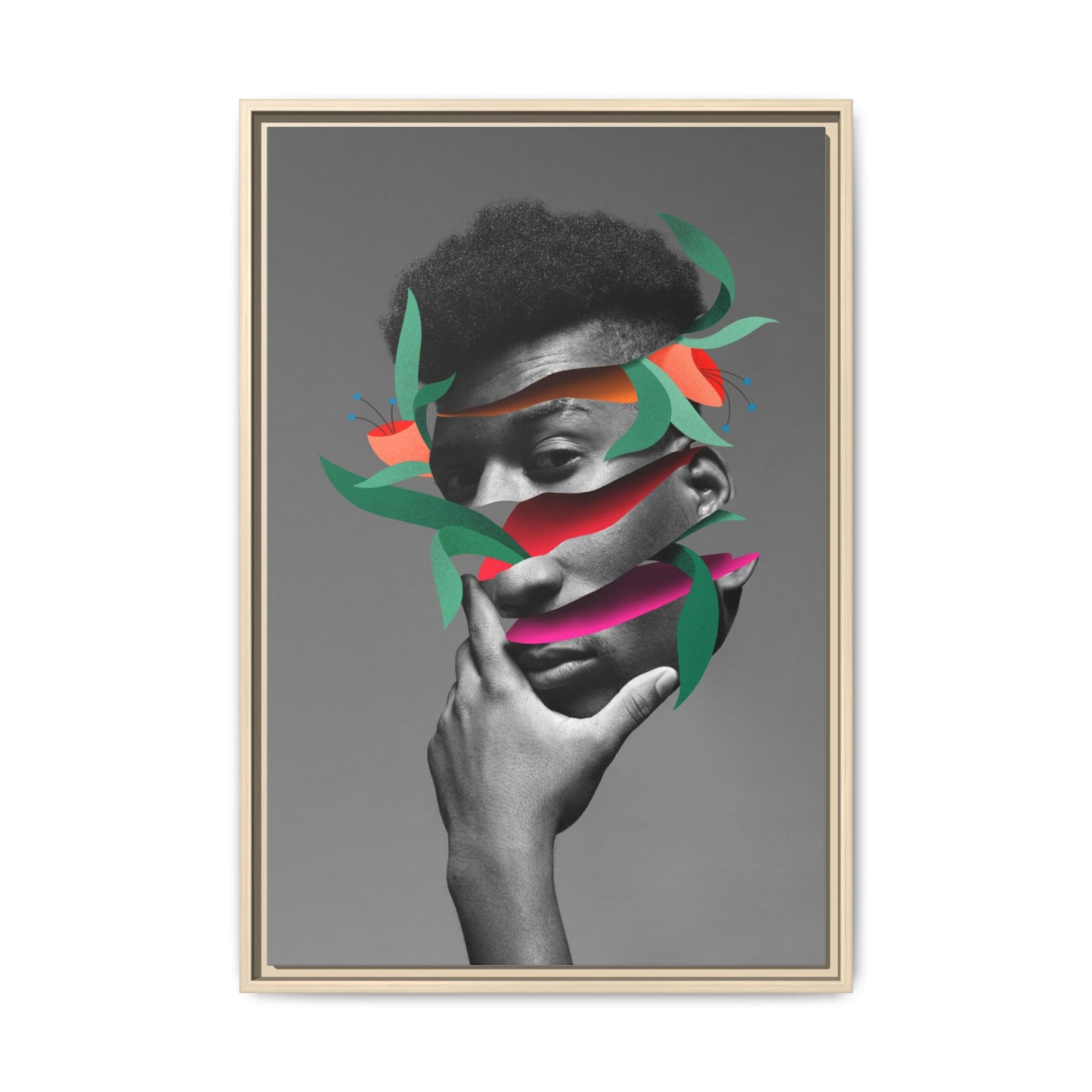 Framed Canvas Print — Psychadelic Man No. 2