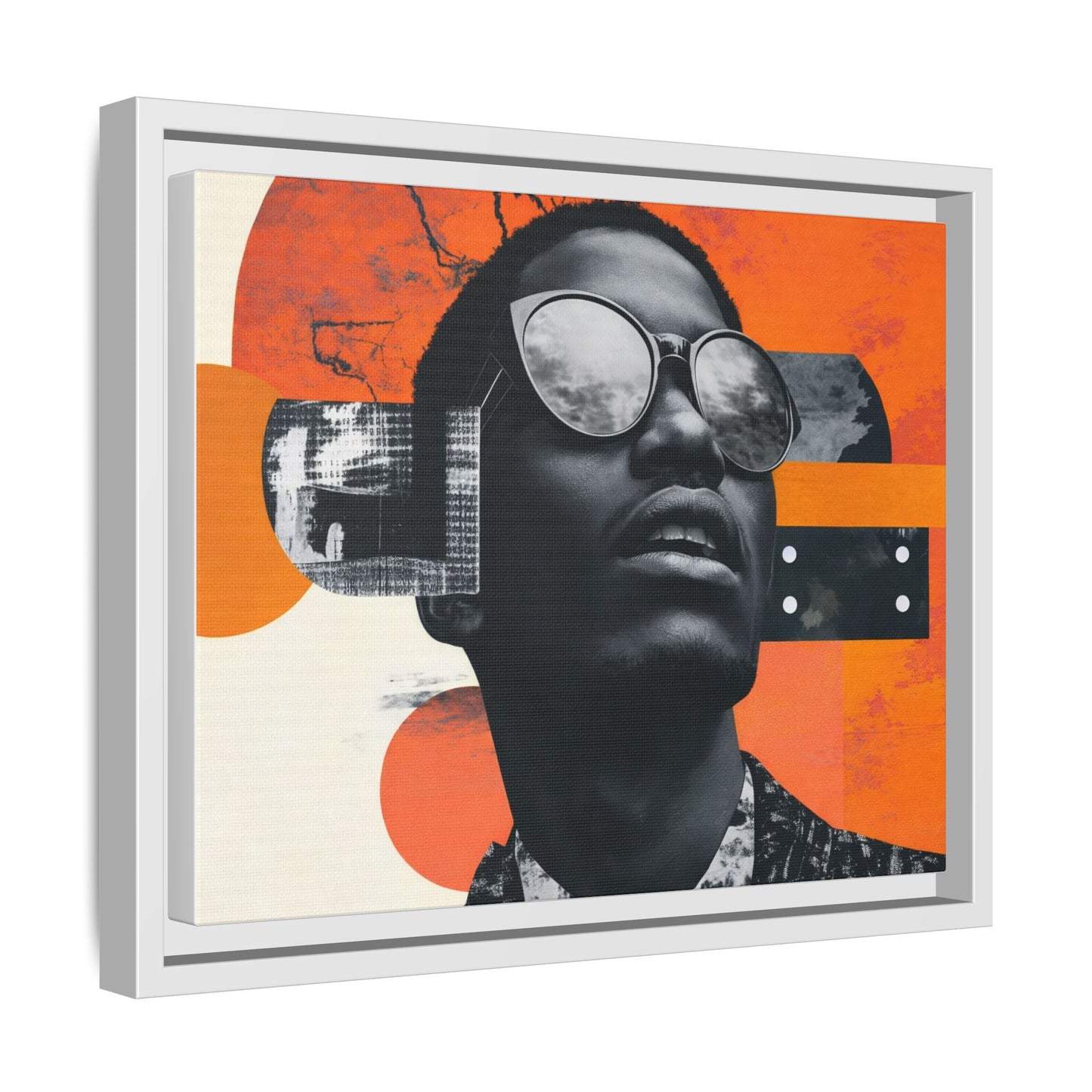 Framed Canvas Print — Jazzy Youth Portrait No. 7
