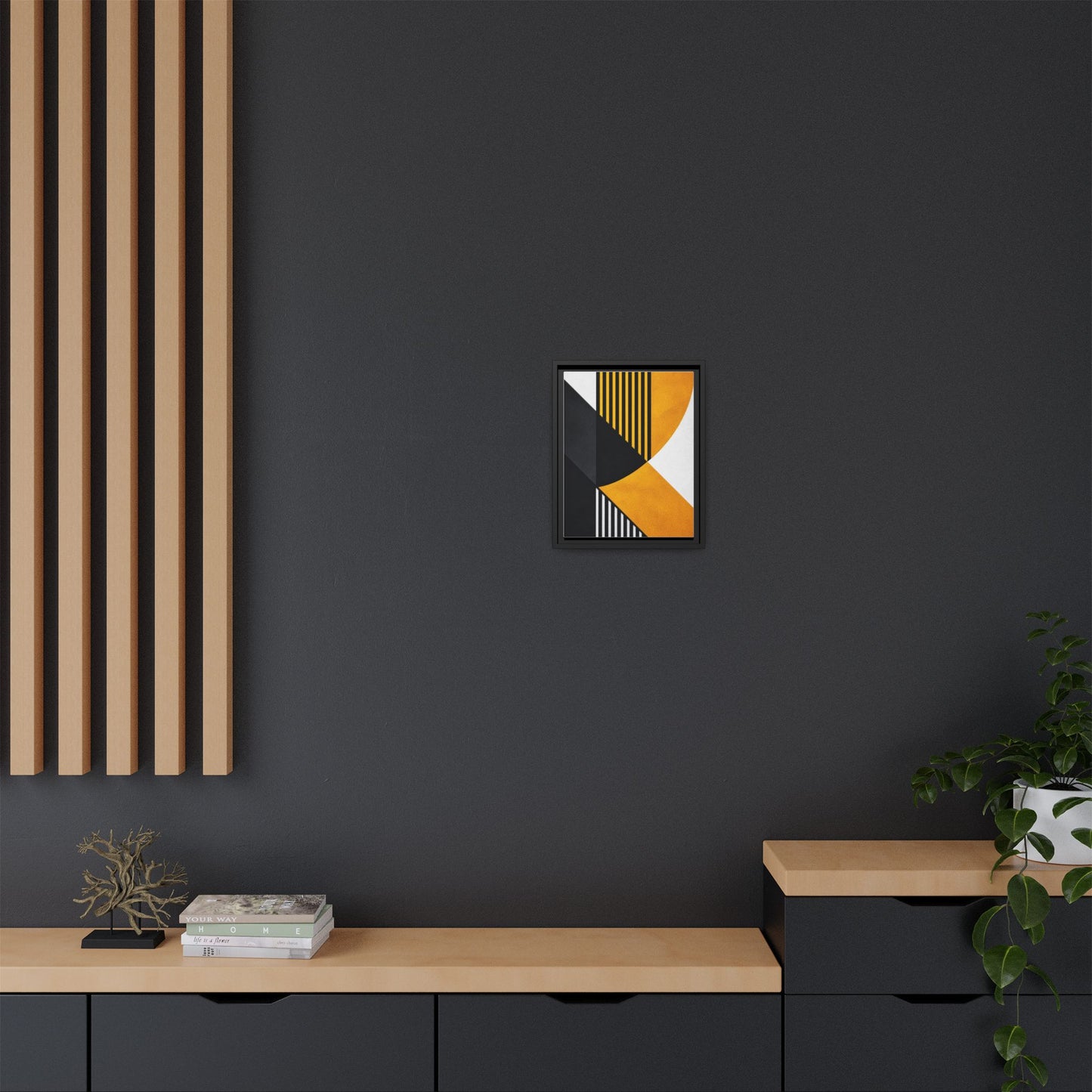 Framed Canvas Print — Afro Modern Geometric No. 2
