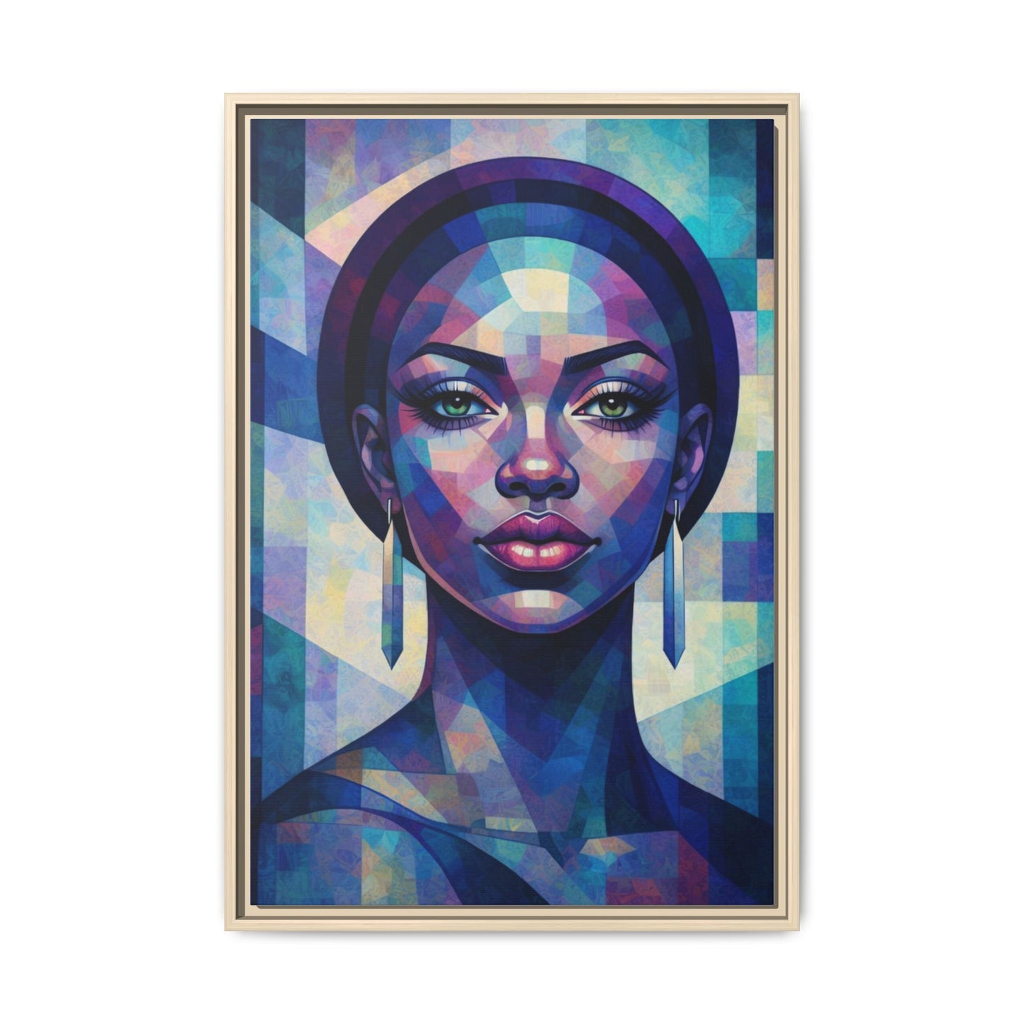 Framed Canvas Print — Blue Beauty 1