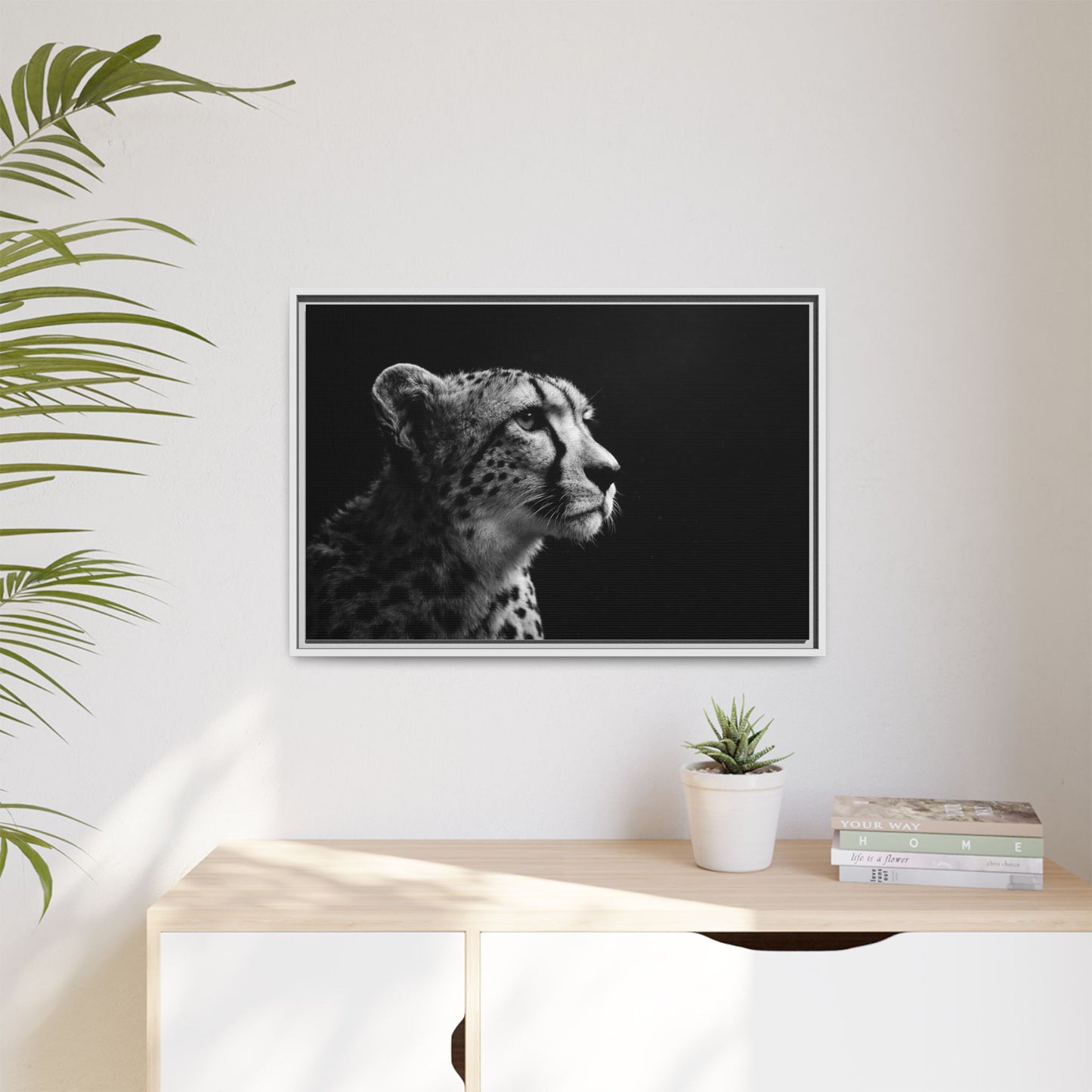 Framed Canvas Print — Cheetah Gaze