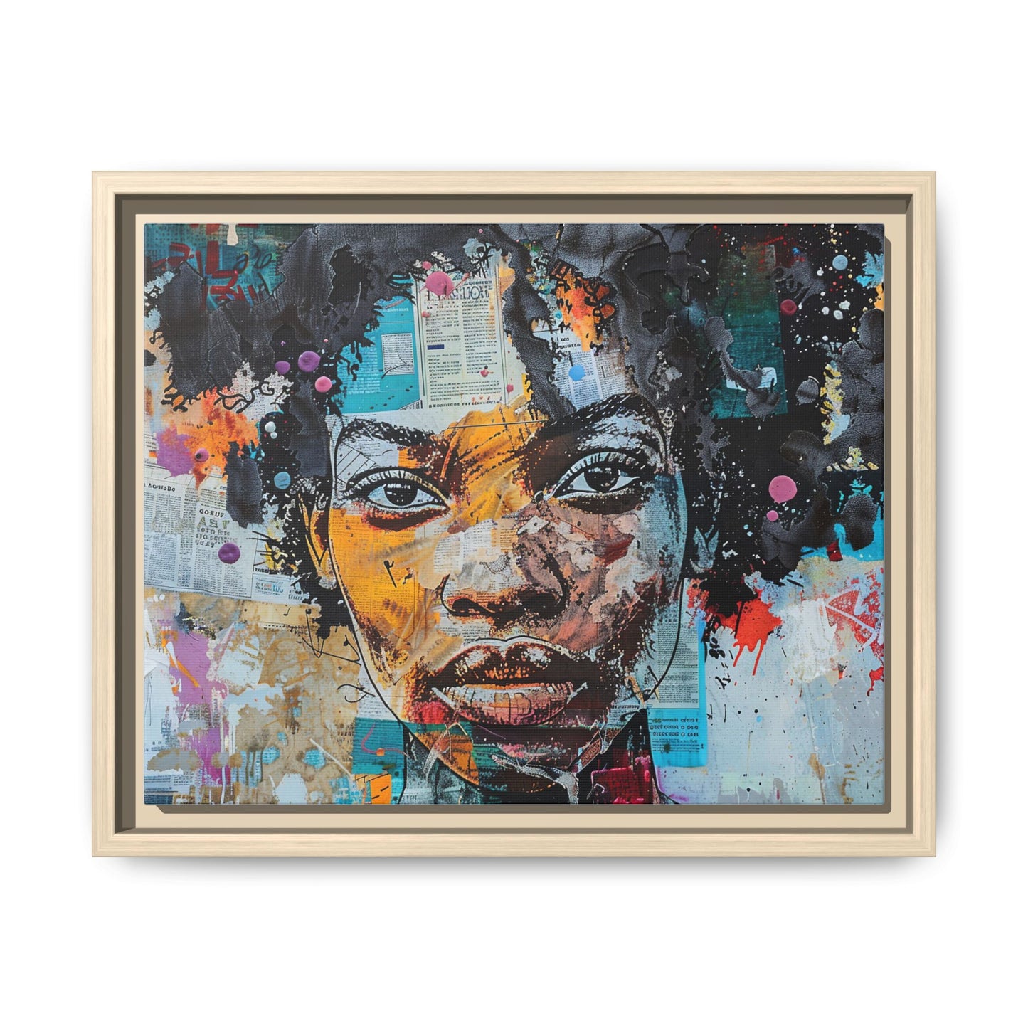 Framed Canvas Print — Paper Looks No. 1