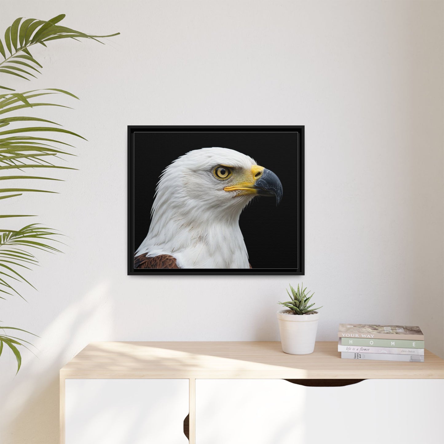 Framed Canvas Print — Fish Eagle In Colour