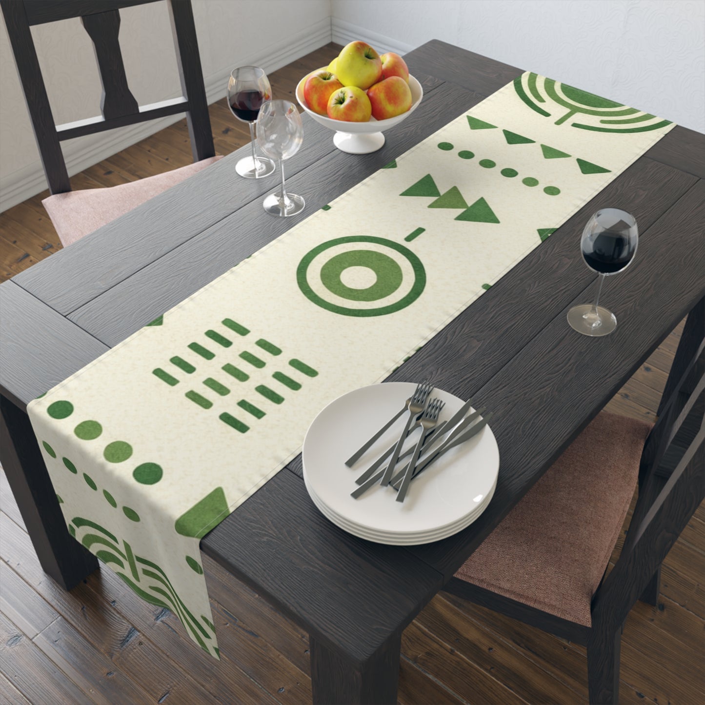 Table Runner — Afro Green