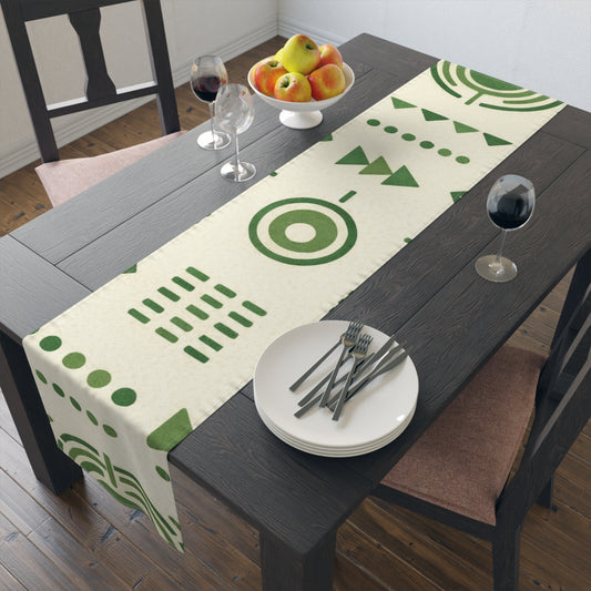 Table Runner — Afro Green