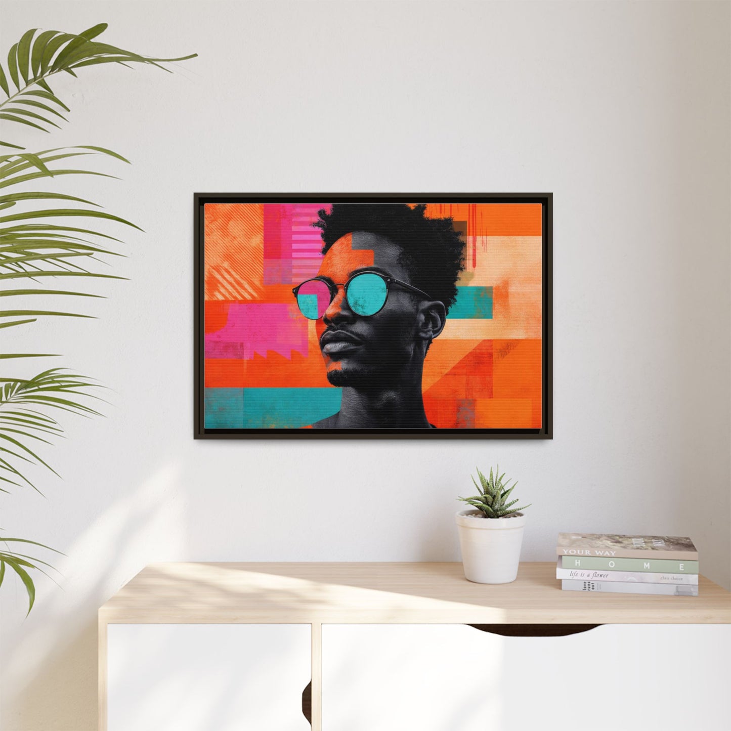 Framed Canvas Print — Jazzy Youth Portrait No. 4