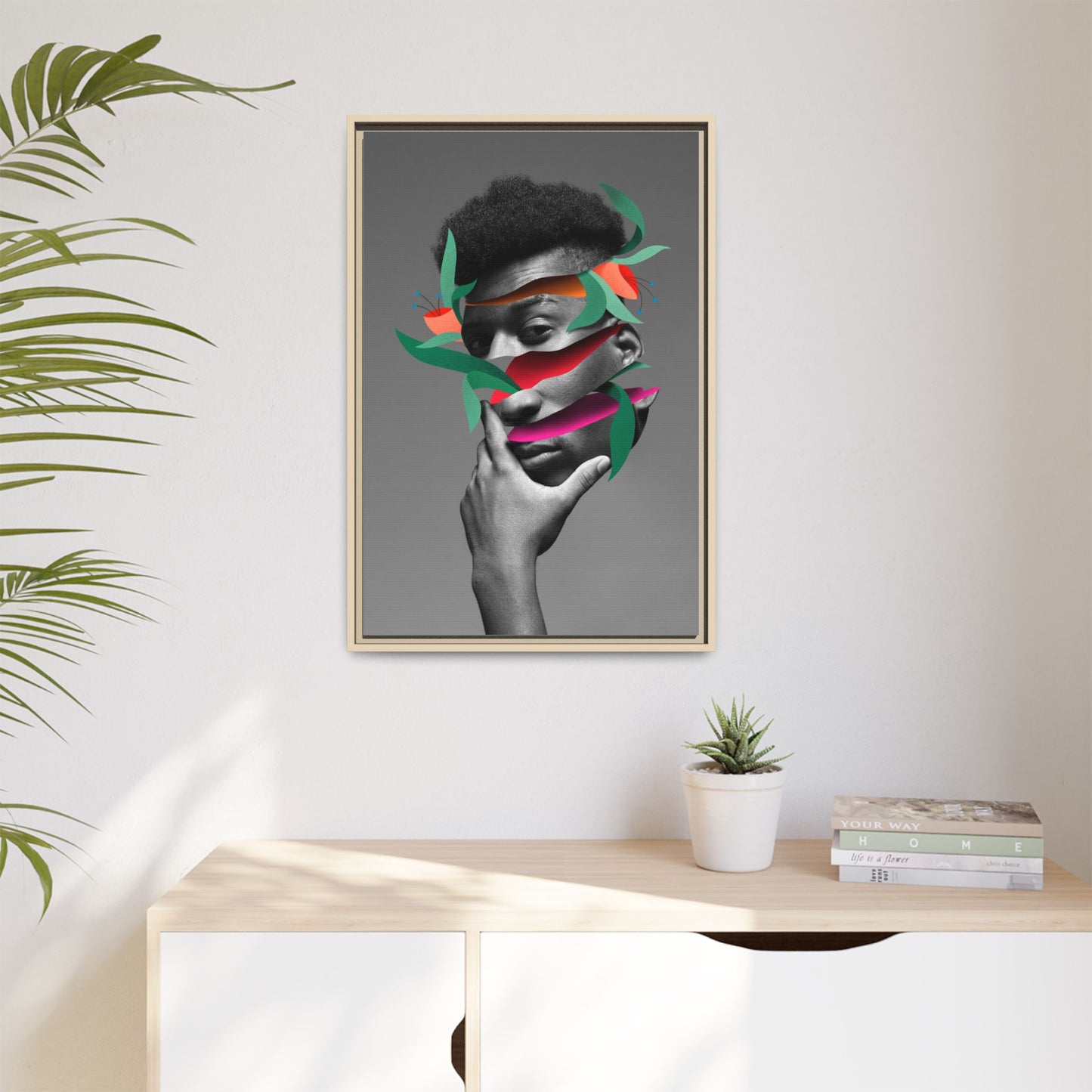 Framed Canvas Print — Psychadelic Man No. 2