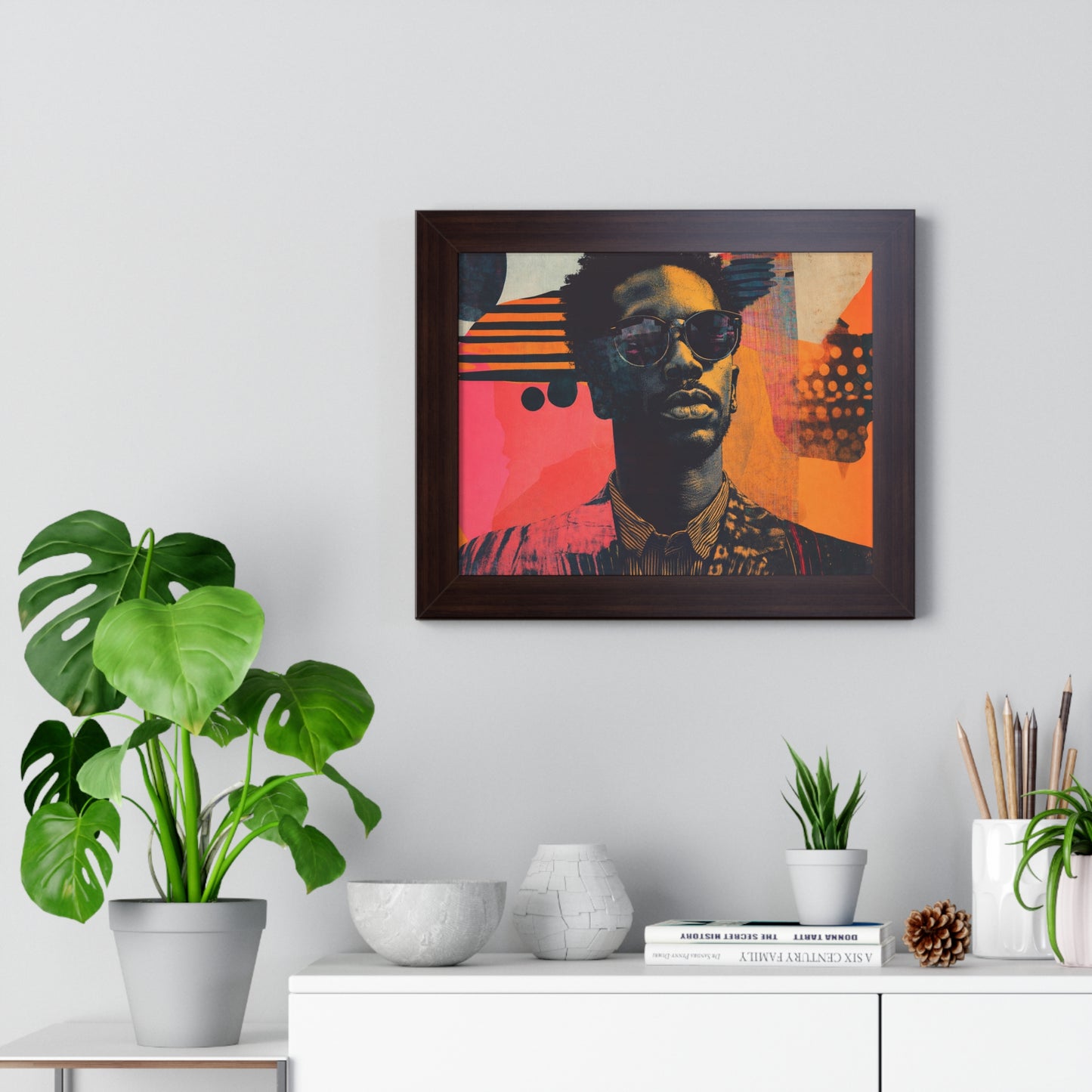 Framed Art Print – Jazzy Youth Portrait No. 8