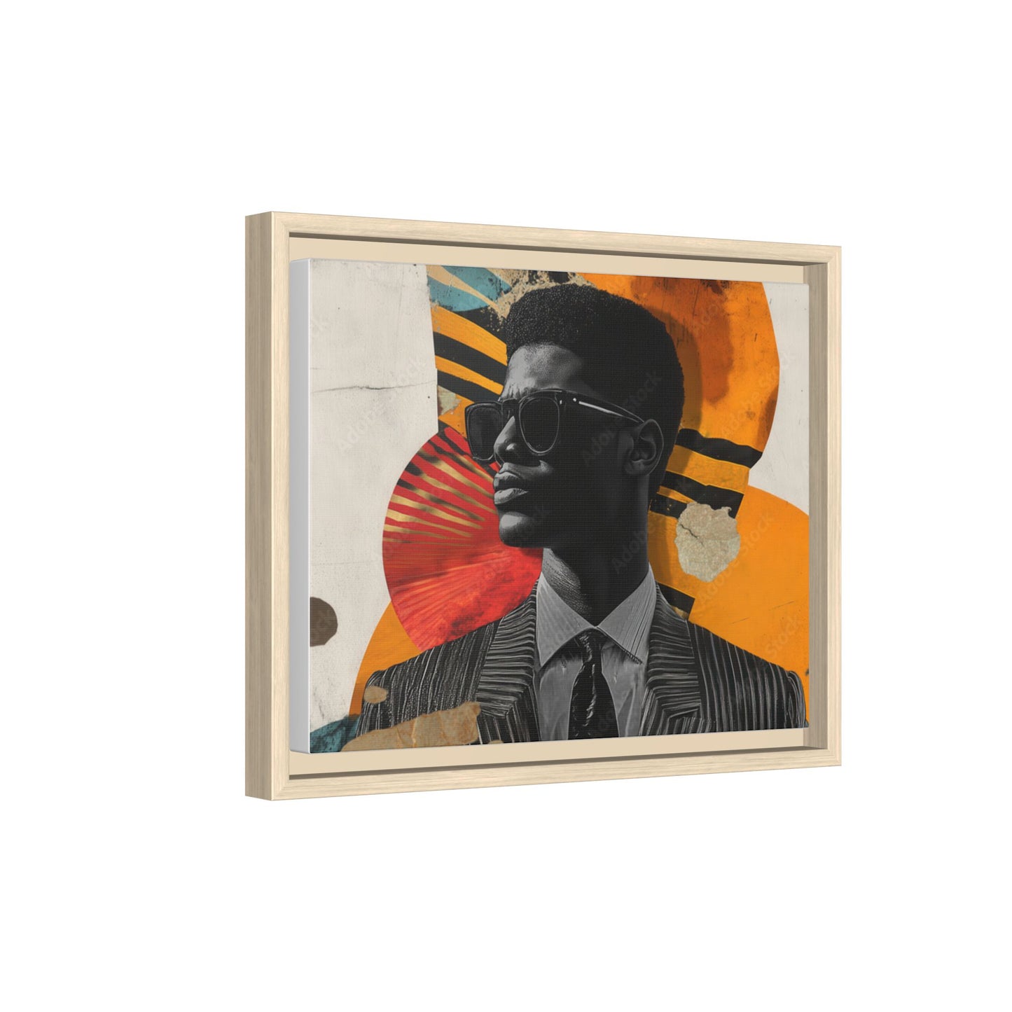 Framed Canvas Print — Jazzy Youth Portrait No. 2