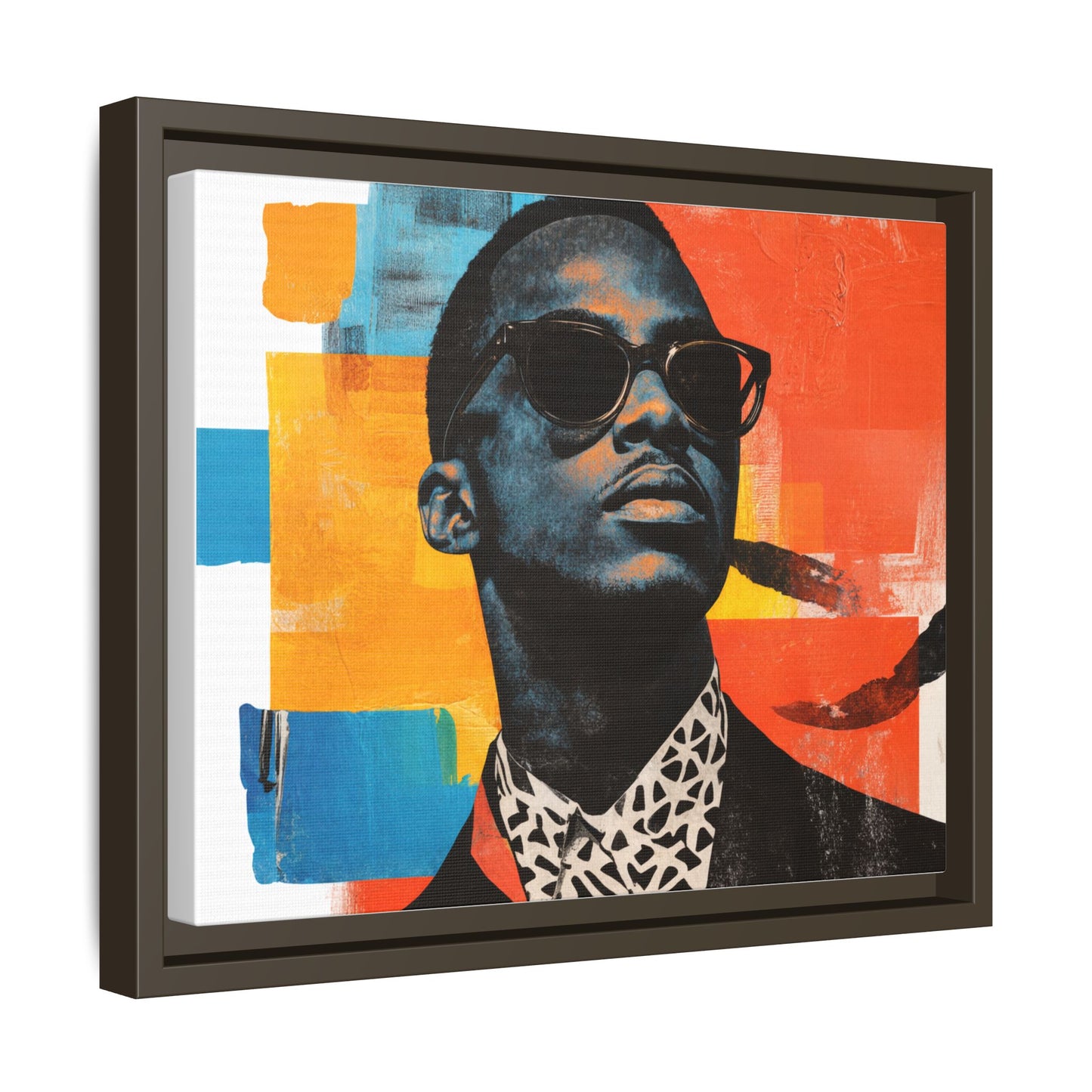 Framed Canvas Print — Jazzy Youth Portrait No. 3