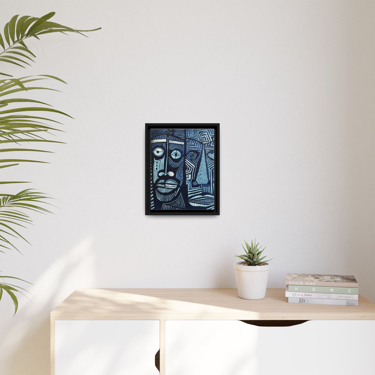 Framed Canvas Print — Abstract Faces No. 4
