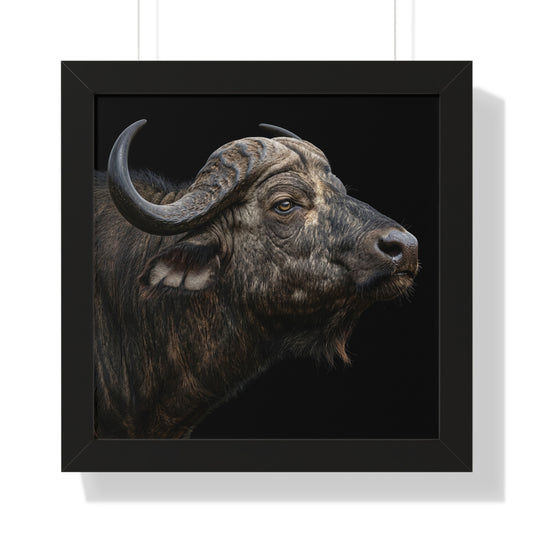 Framed Art Print – Cape Buffalo In Colour