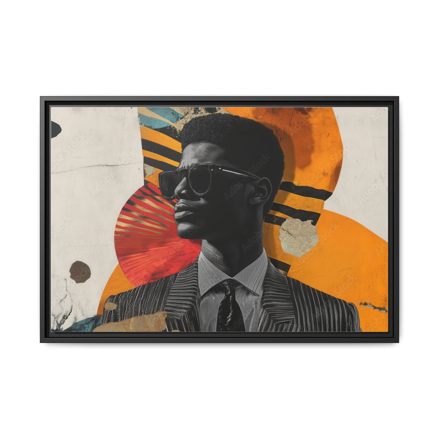 Framed Canvas Print — Jazzy Youth Portrait No. 2