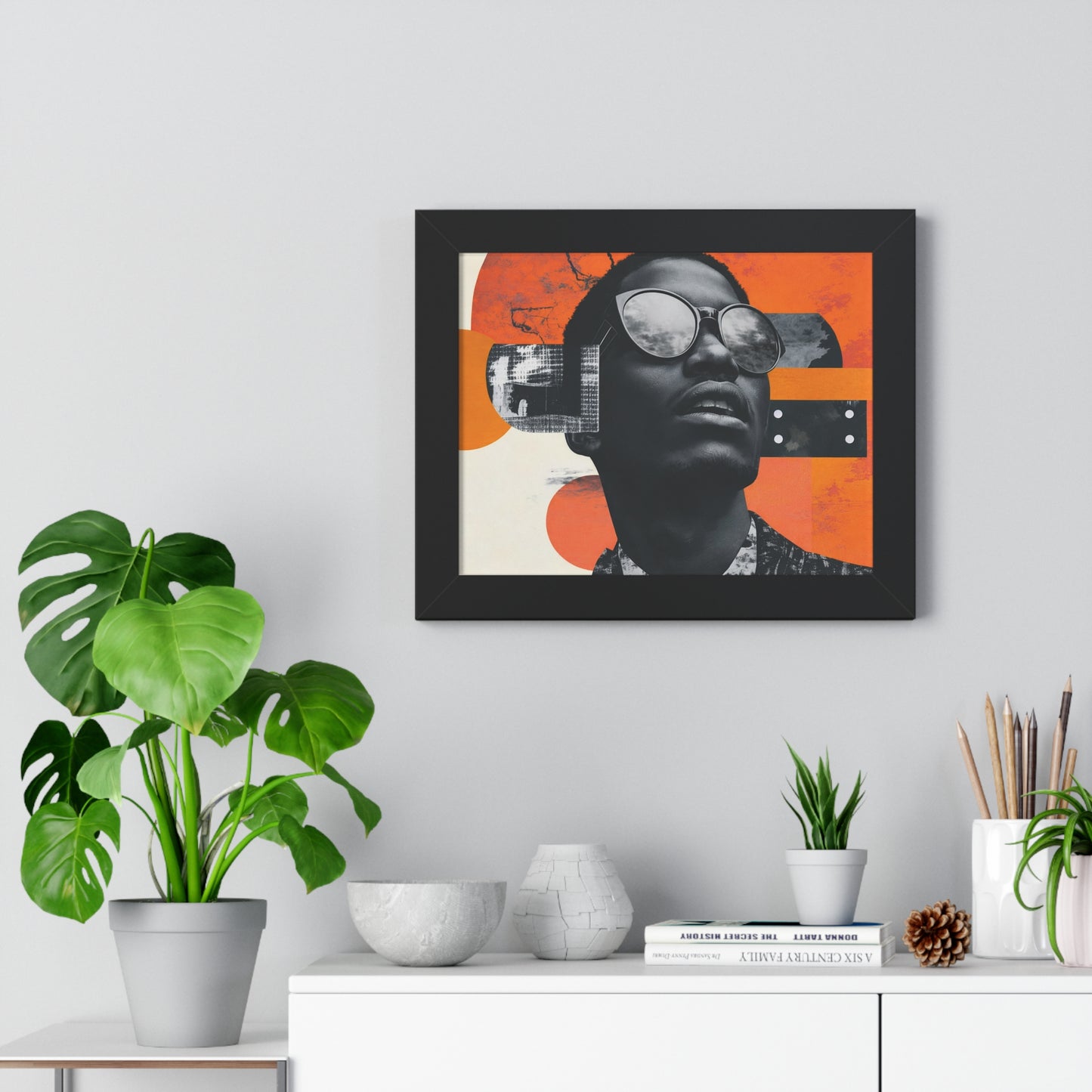 Framed Art Print – Jazzy Youth Portrait No. 7