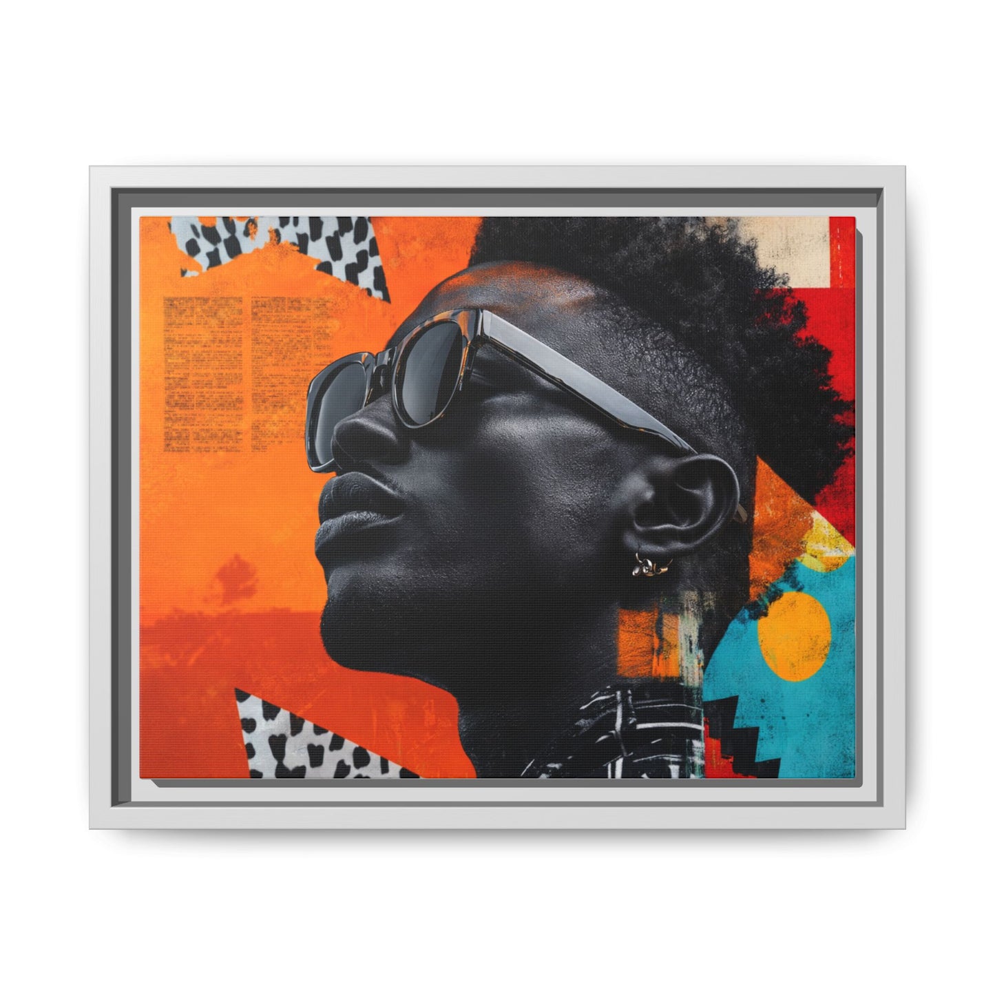 Framed Canvas Print — Jazzy Youth Portrait No. 6