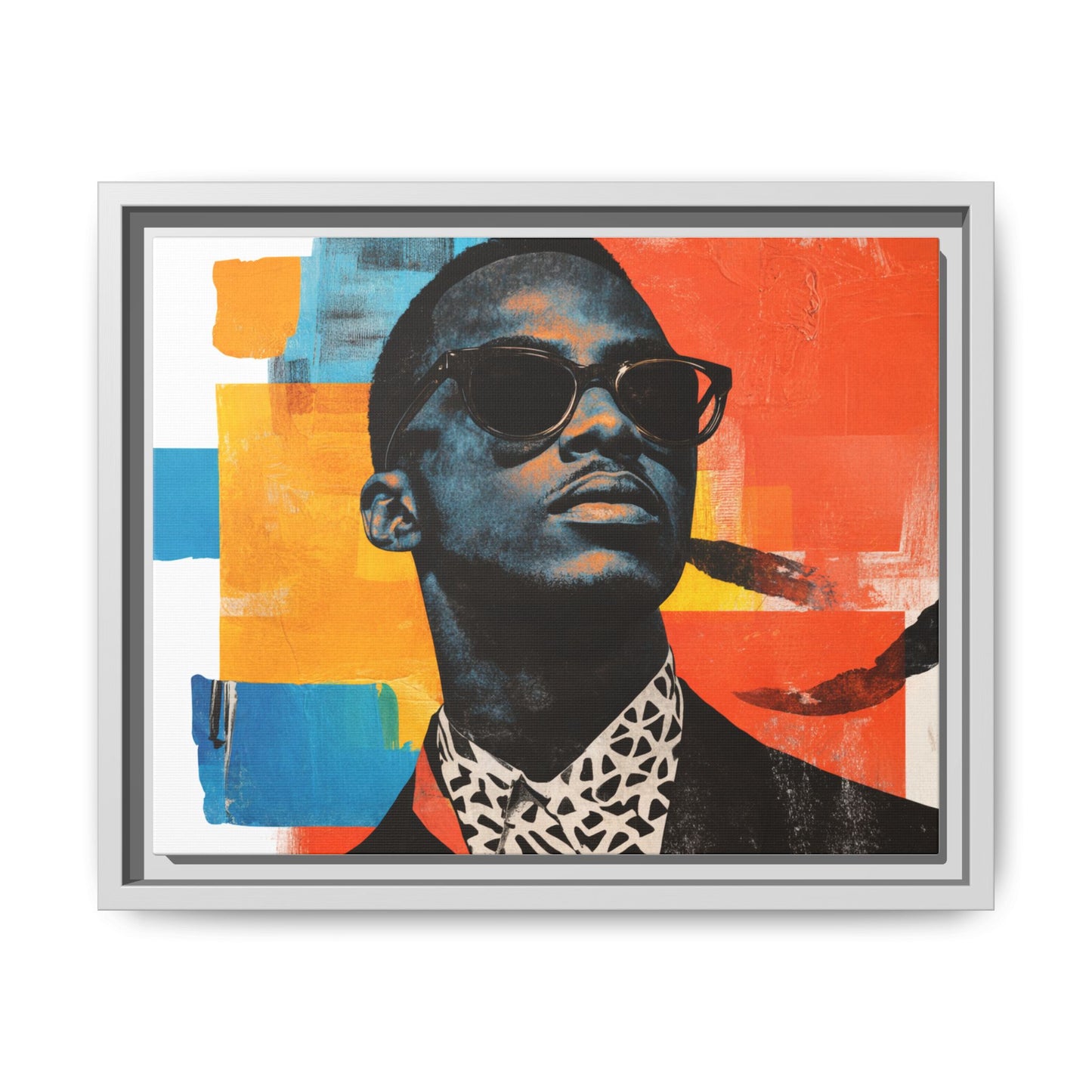 Framed Canvas Print — Jazzy Youth Portrait No. 3