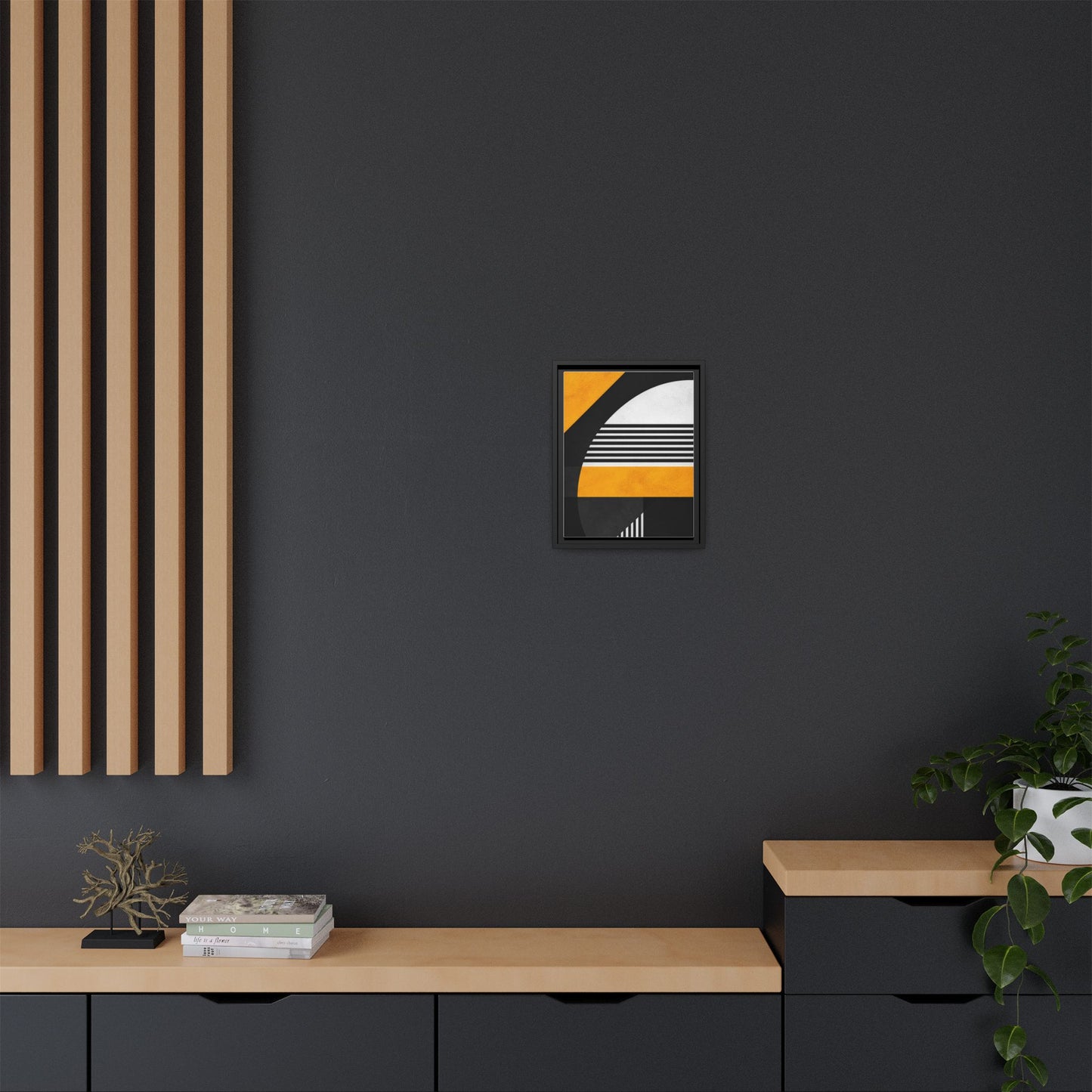 Framed Canvas Print — Afro Modern Geometric No. 3