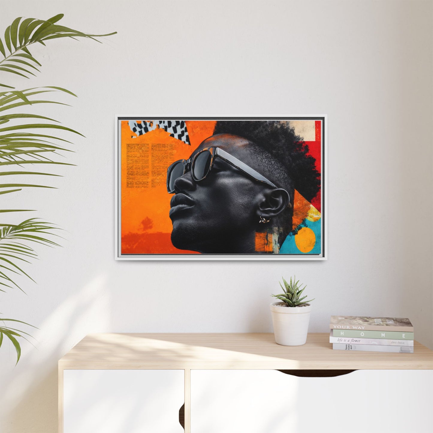 Framed Canvas Print — Jazzy Youth Portrait No. 6
