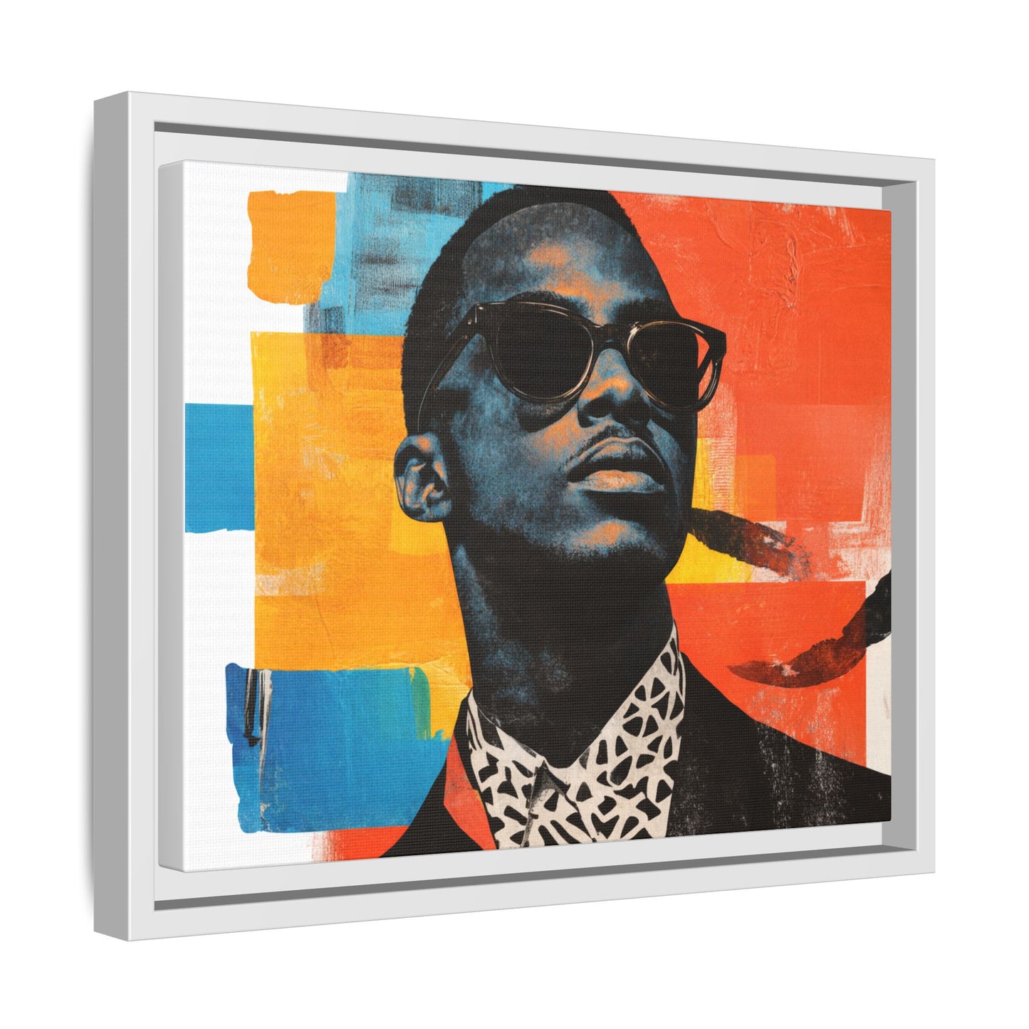 Framed Canvas Print — Jazzy Youth Portrait No. 3