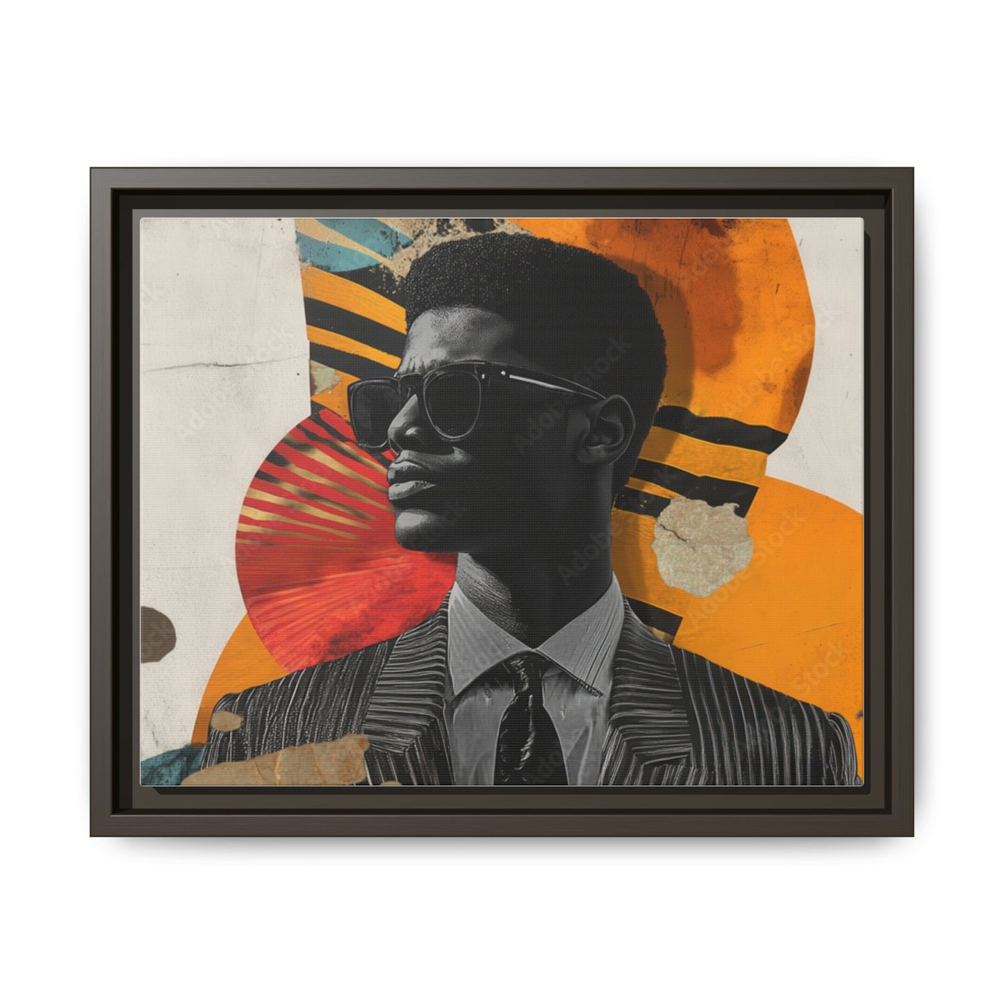 Framed Canvas Print — Jazzy Youth Portrait No. 2