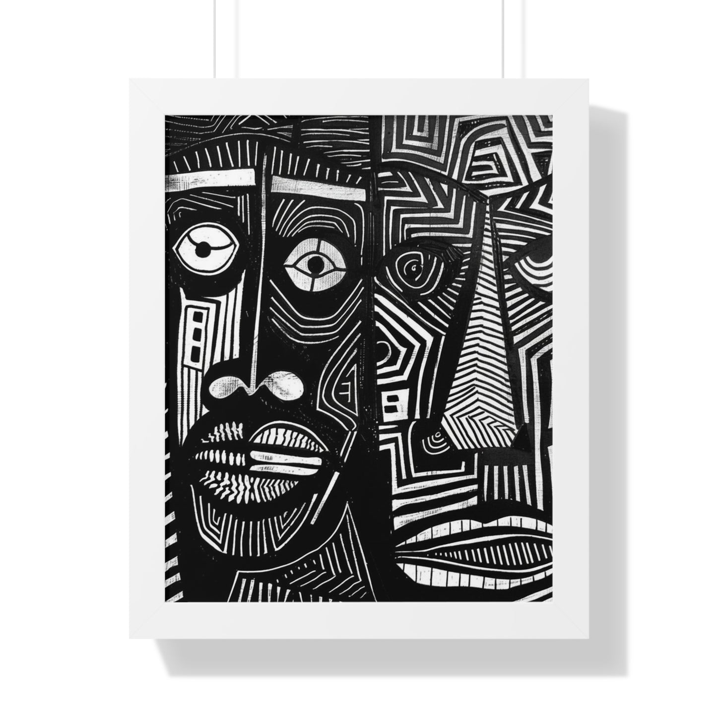 Framed Print — Abstract Faces No. 2