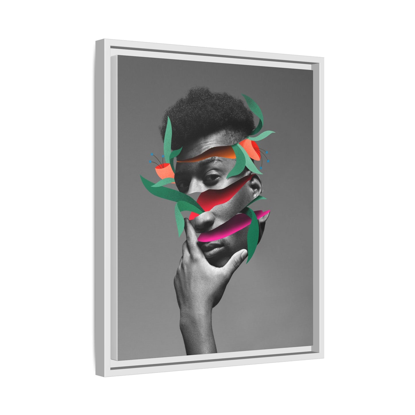 Framed Canvas Print — Psychadelic Man No. 2