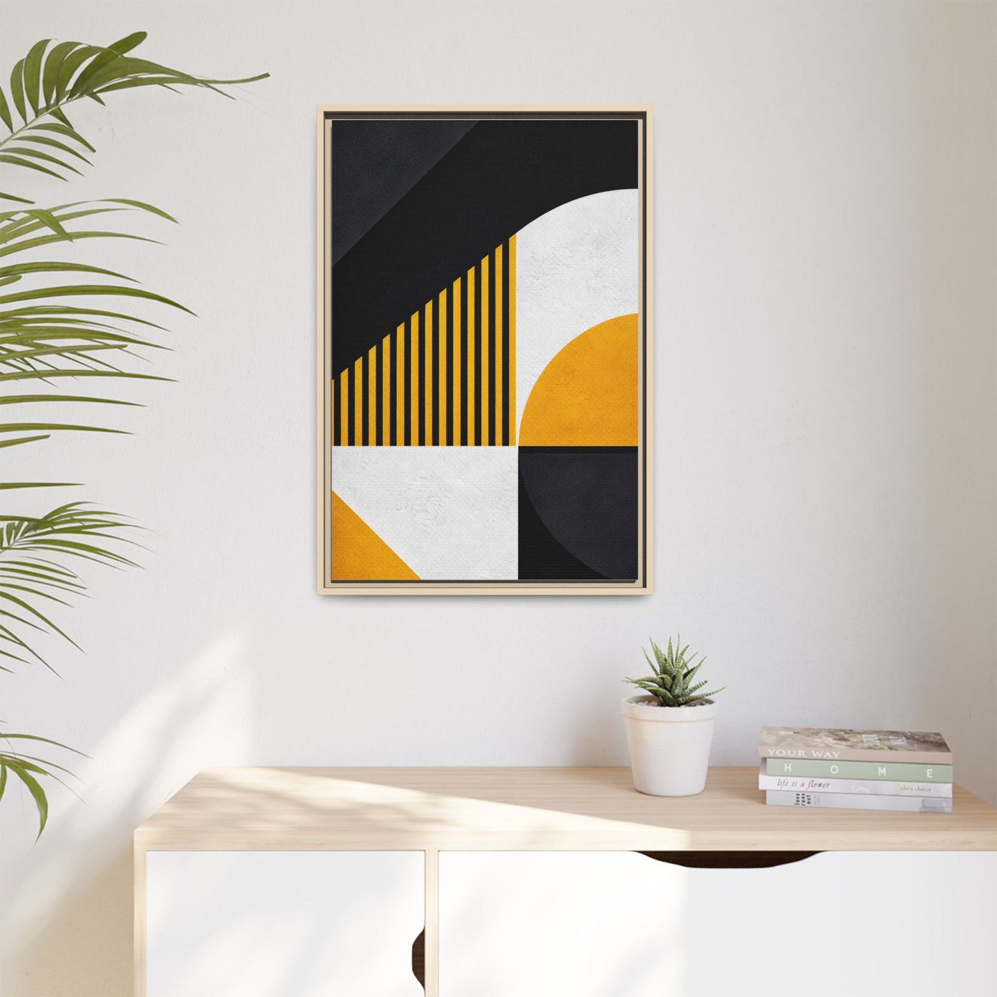Framed Canvas Print — Afro Modern Geometric No. 4