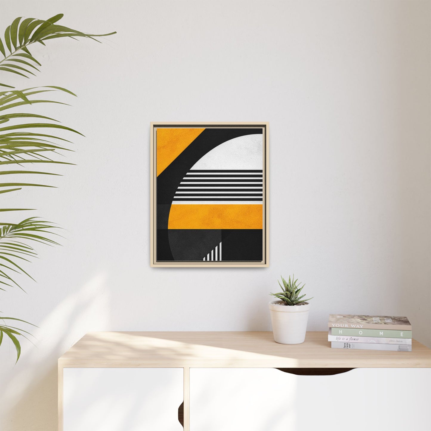 Framed Canvas Print — Afro Modern Geometric No. 3