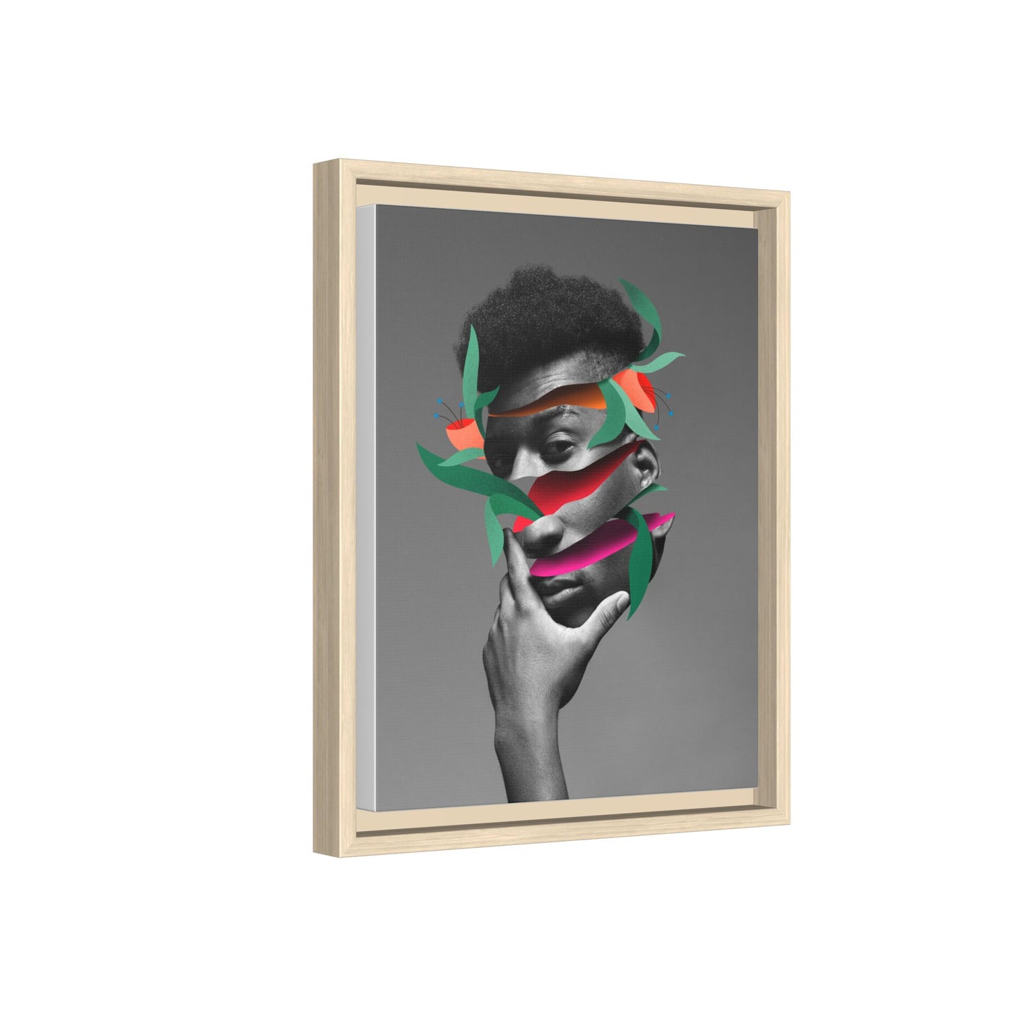Framed Canvas Print — Psychadelic Man No. 2