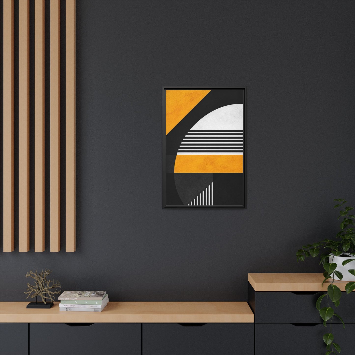 Framed Canvas Print — Afro Modern Geometric No. 3