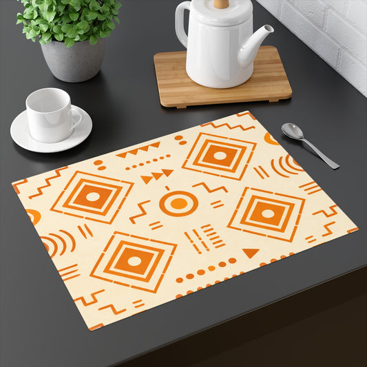 Table Mat — Afro Modern Orange