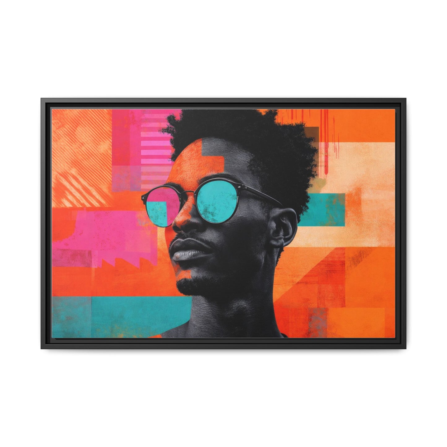 Framed Canvas Print — Jazzy Youth Portrait No. 4