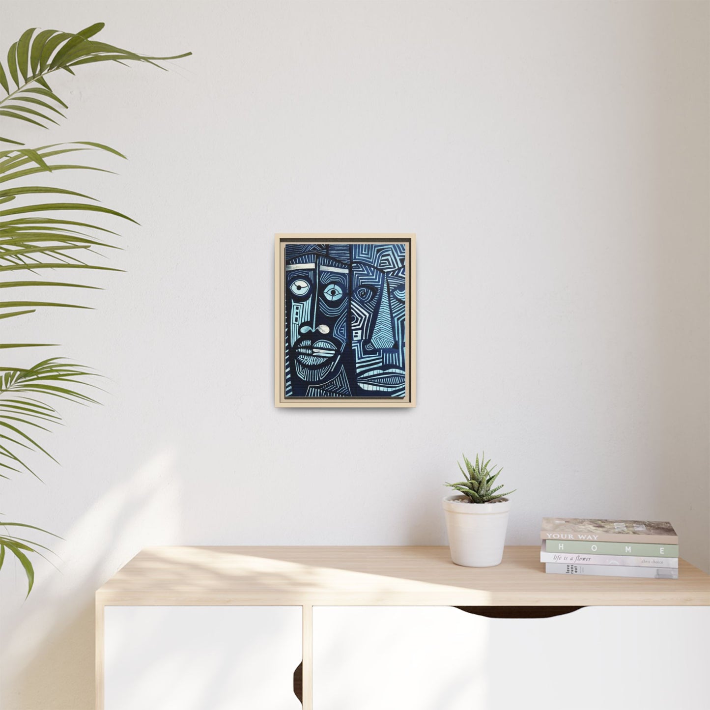 Framed Canvas Print — Abstract Faces No. 4