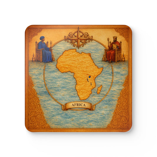 Coaster Set — Cartography Afrika - King & Queen