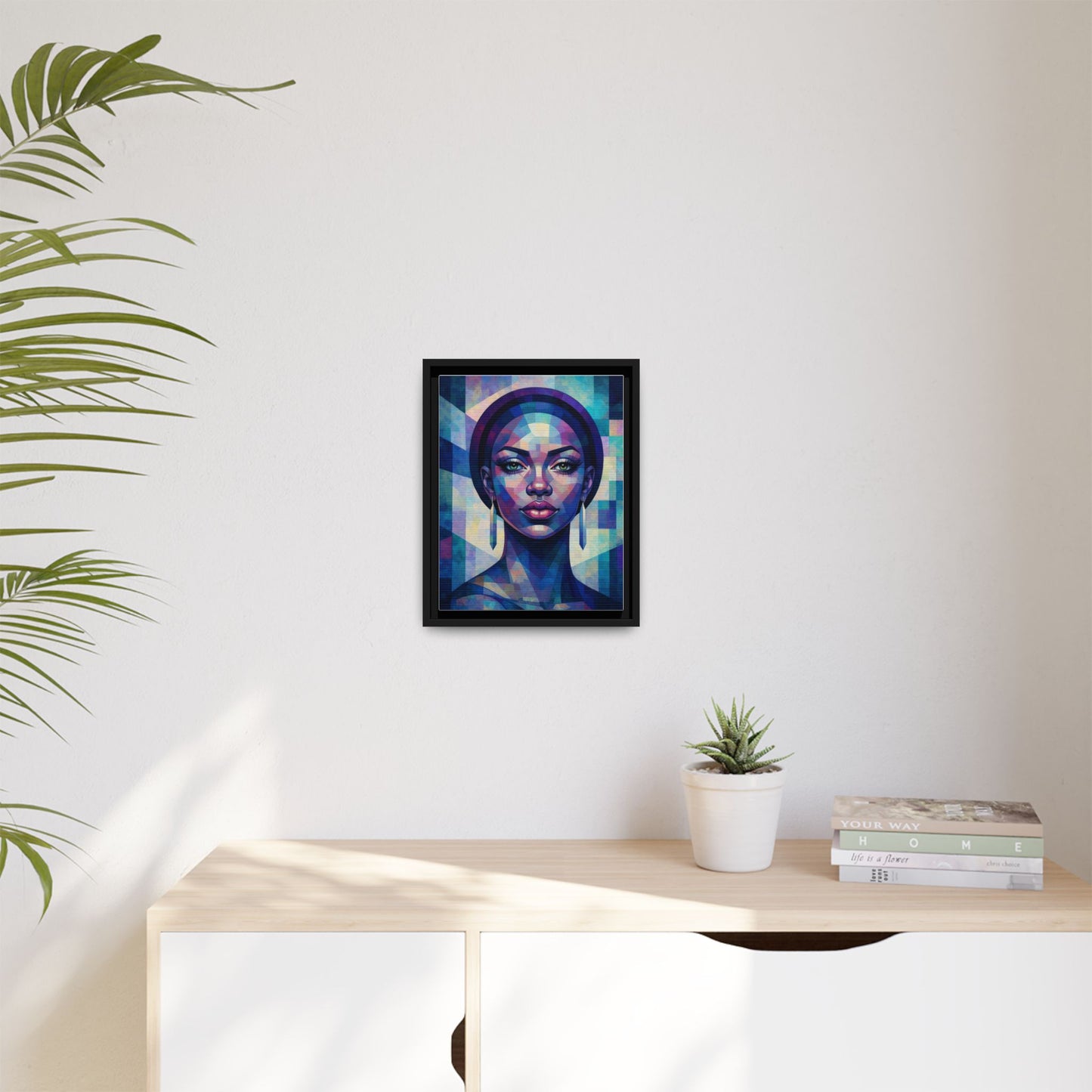 Framed Canvas Print — Blue Beauty 1