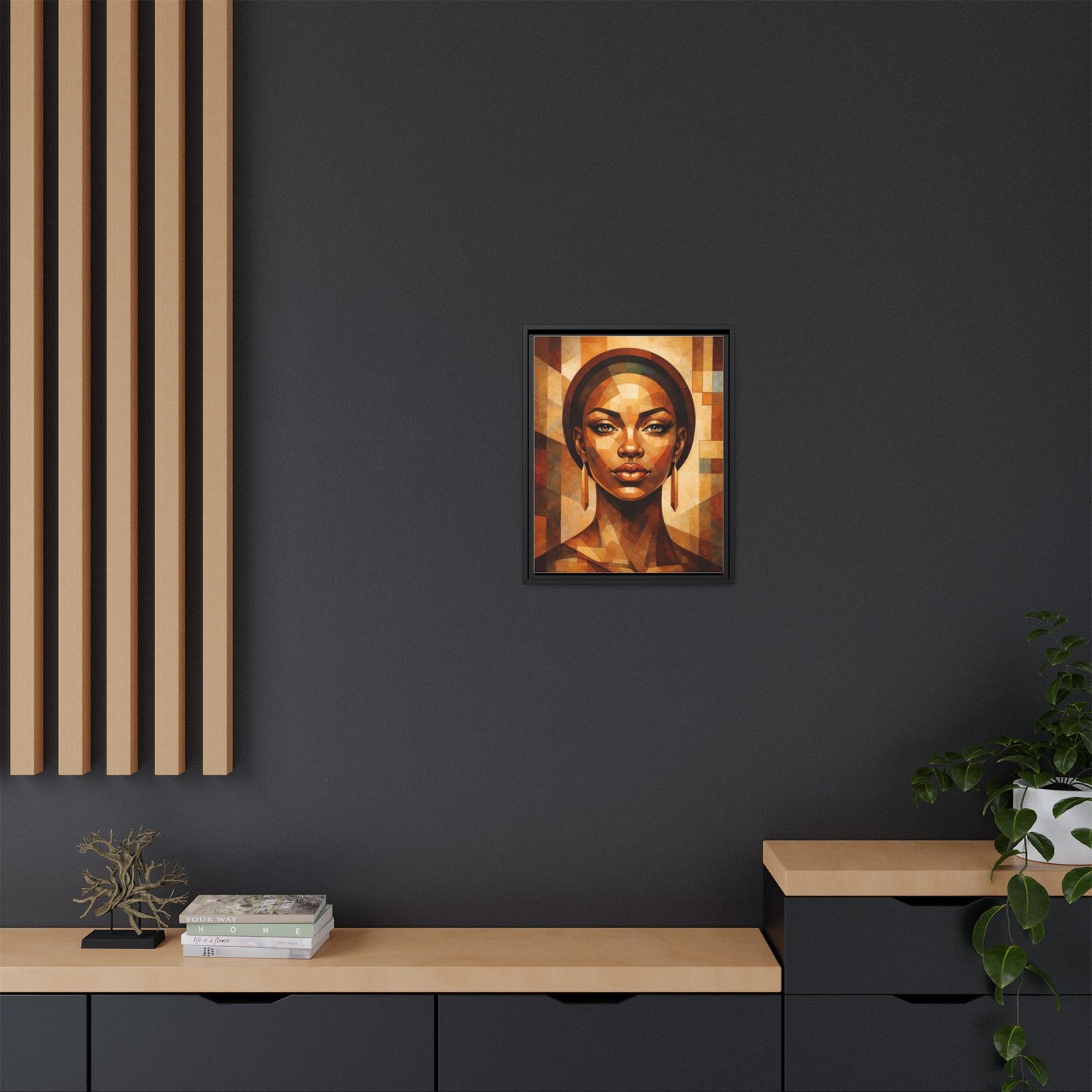 Framed Canvas Print — Brown Beauty No. 1