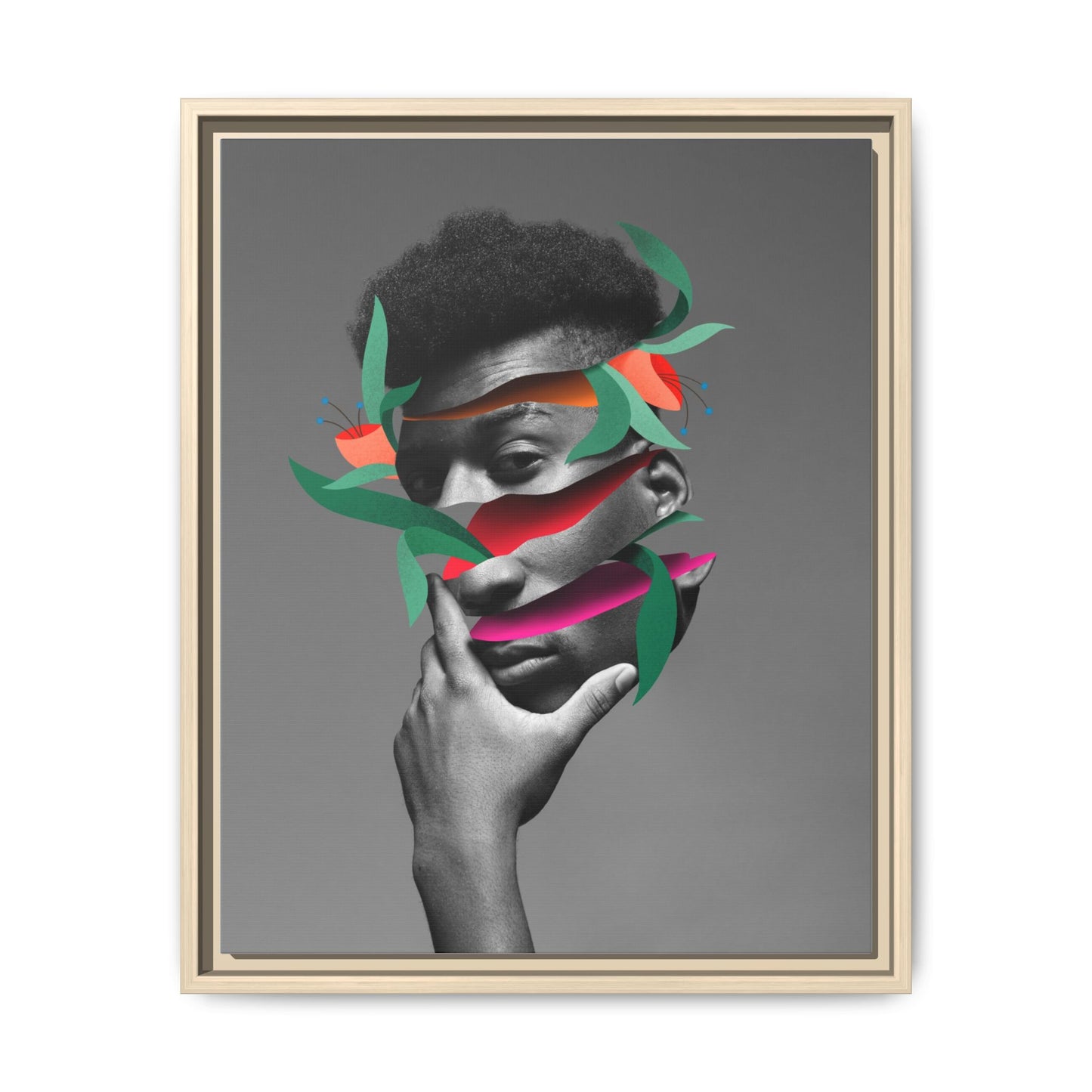 Framed Canvas Print — Psychadelic Man No. 2