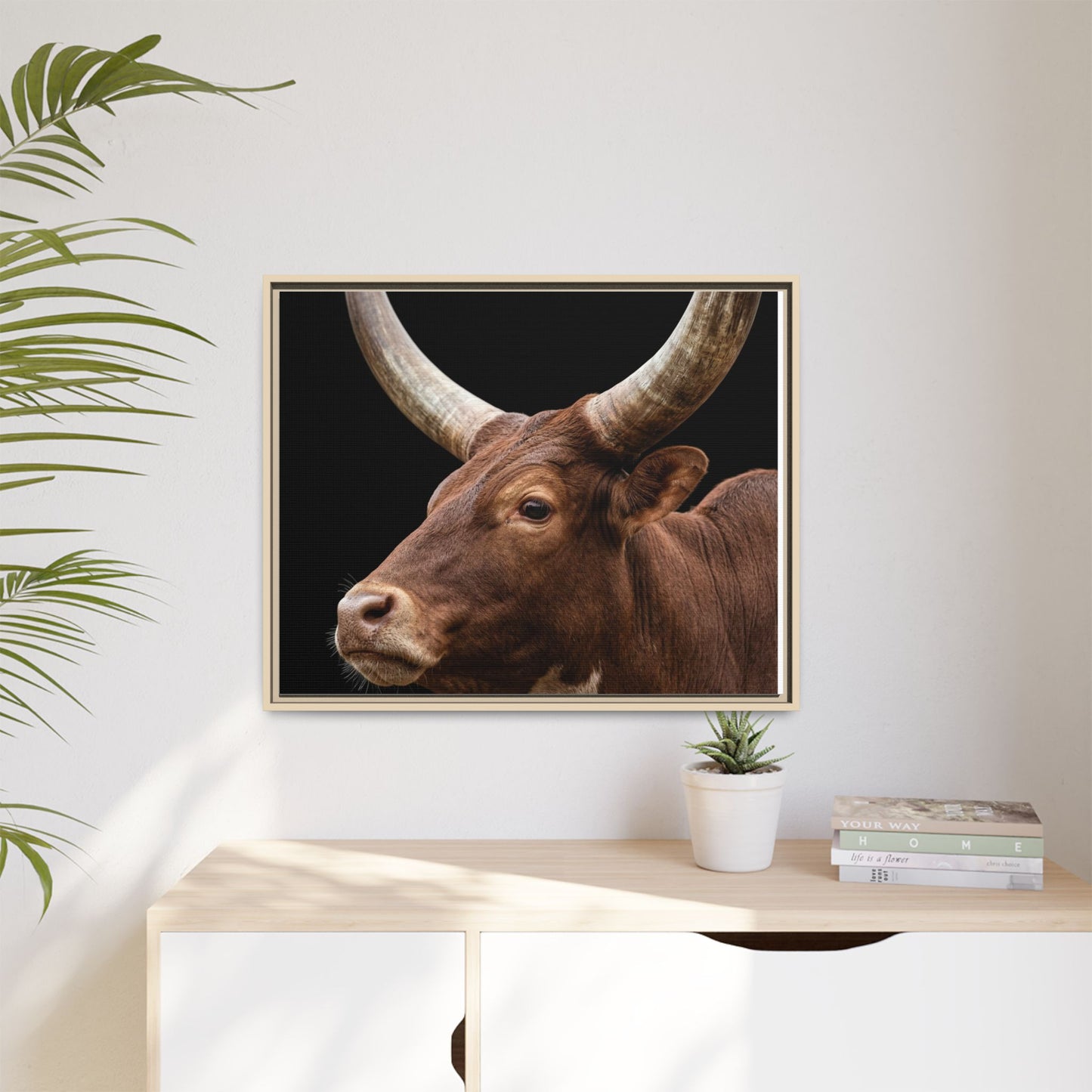 Framed Canvas Print — Ankole Cow In Colour