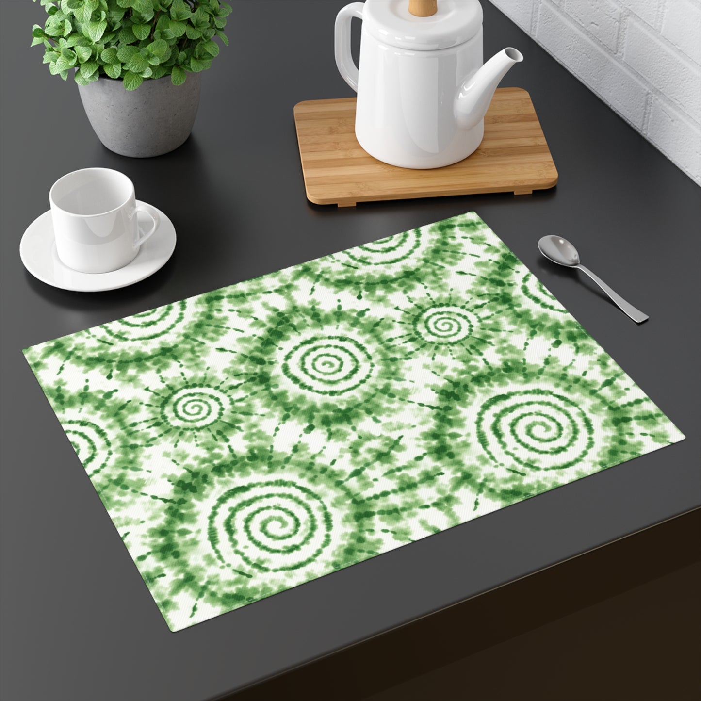 Table Mat — Adire Green