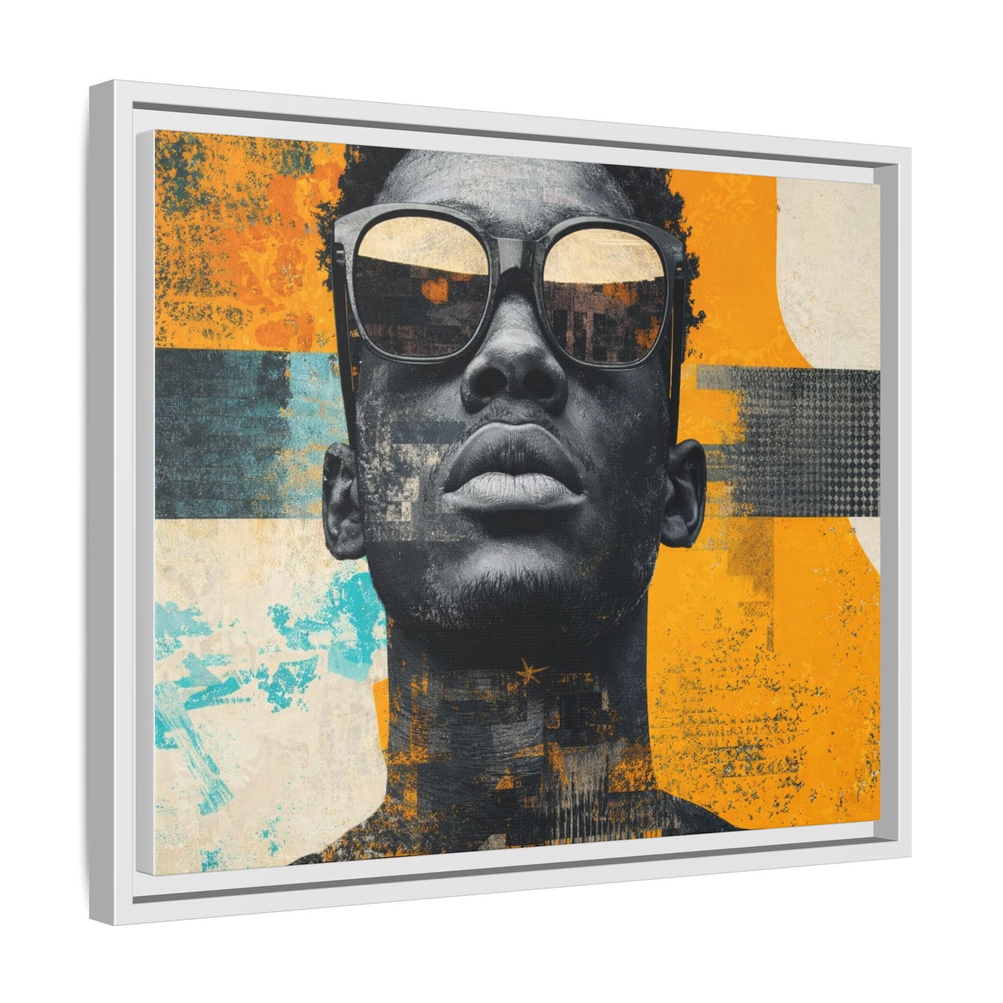 Framed Canvas Print — Jazzy Youth Portrait No. 5