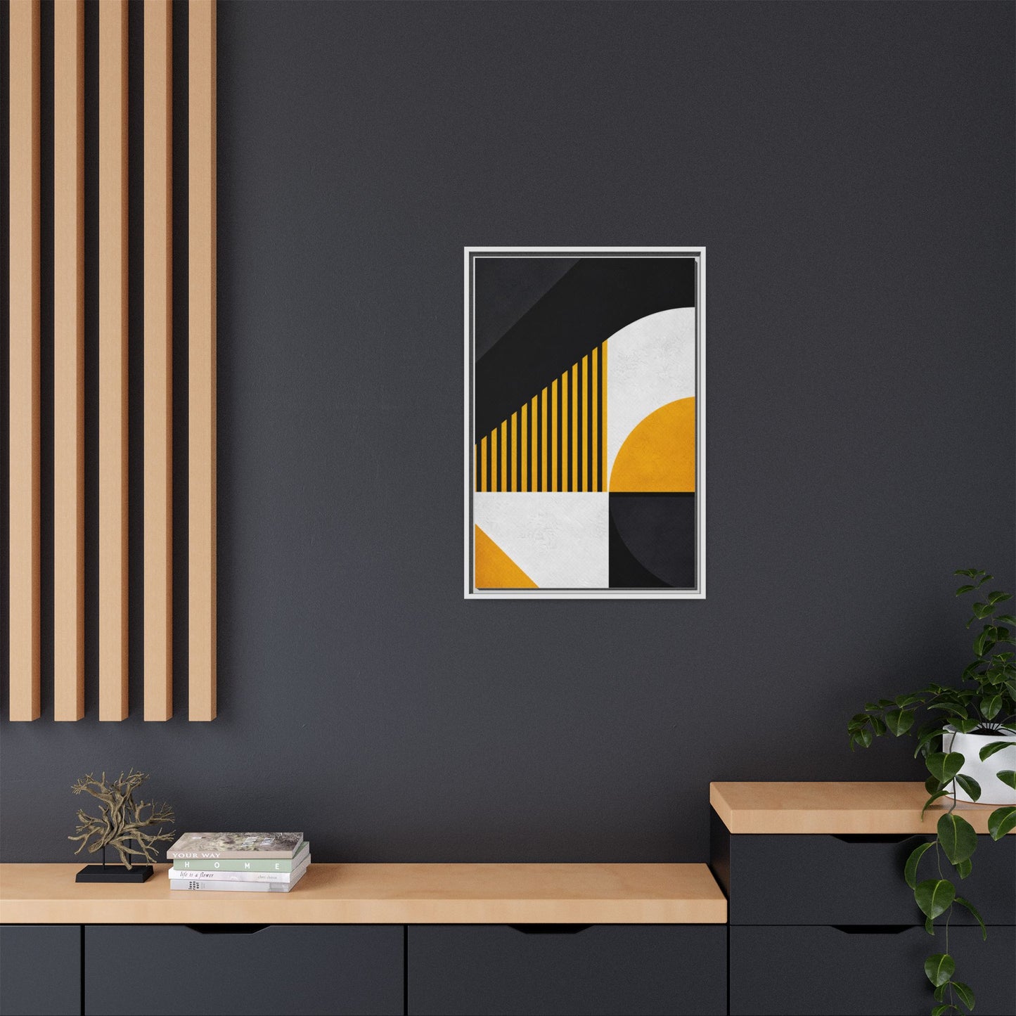 Framed Canvas Print — Afro Modern Geometric No. 4